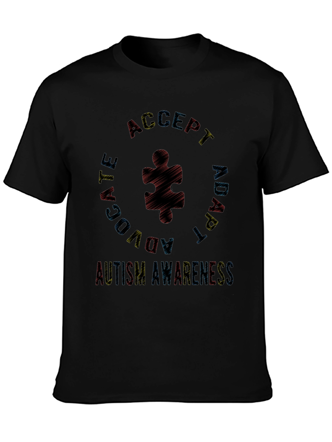 Autism Awareness Black T-Shirt