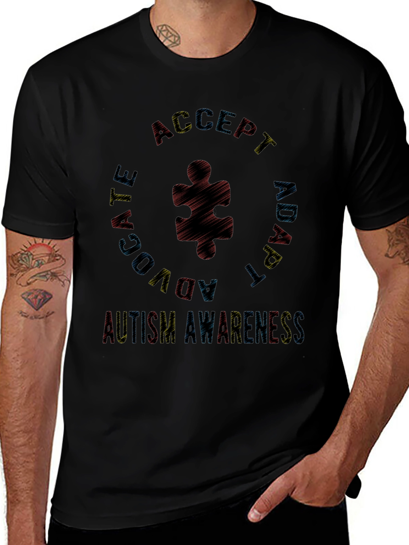 Autism Awareness Black T-Shirt