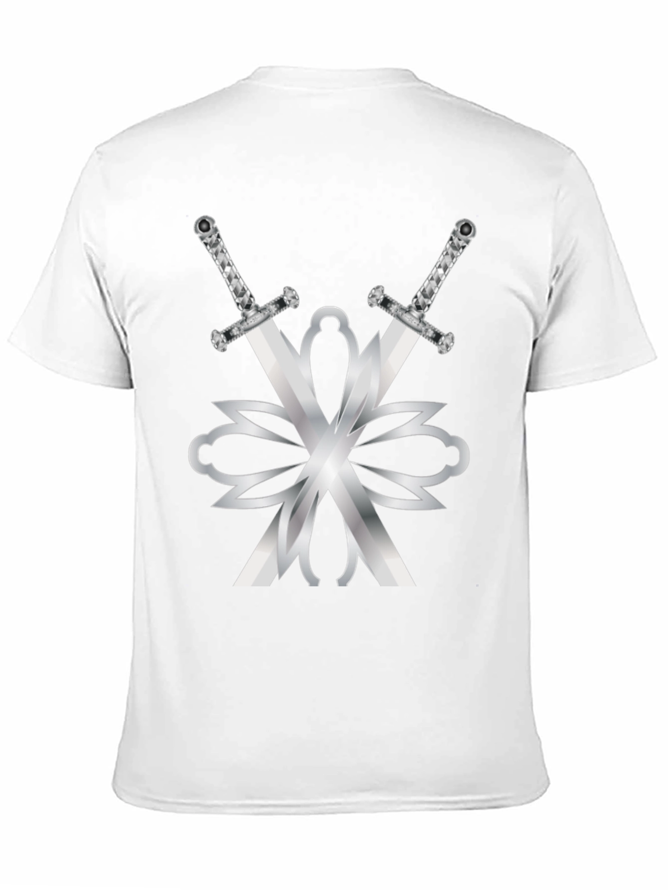 Swords & Silver Design Black T-Shirt