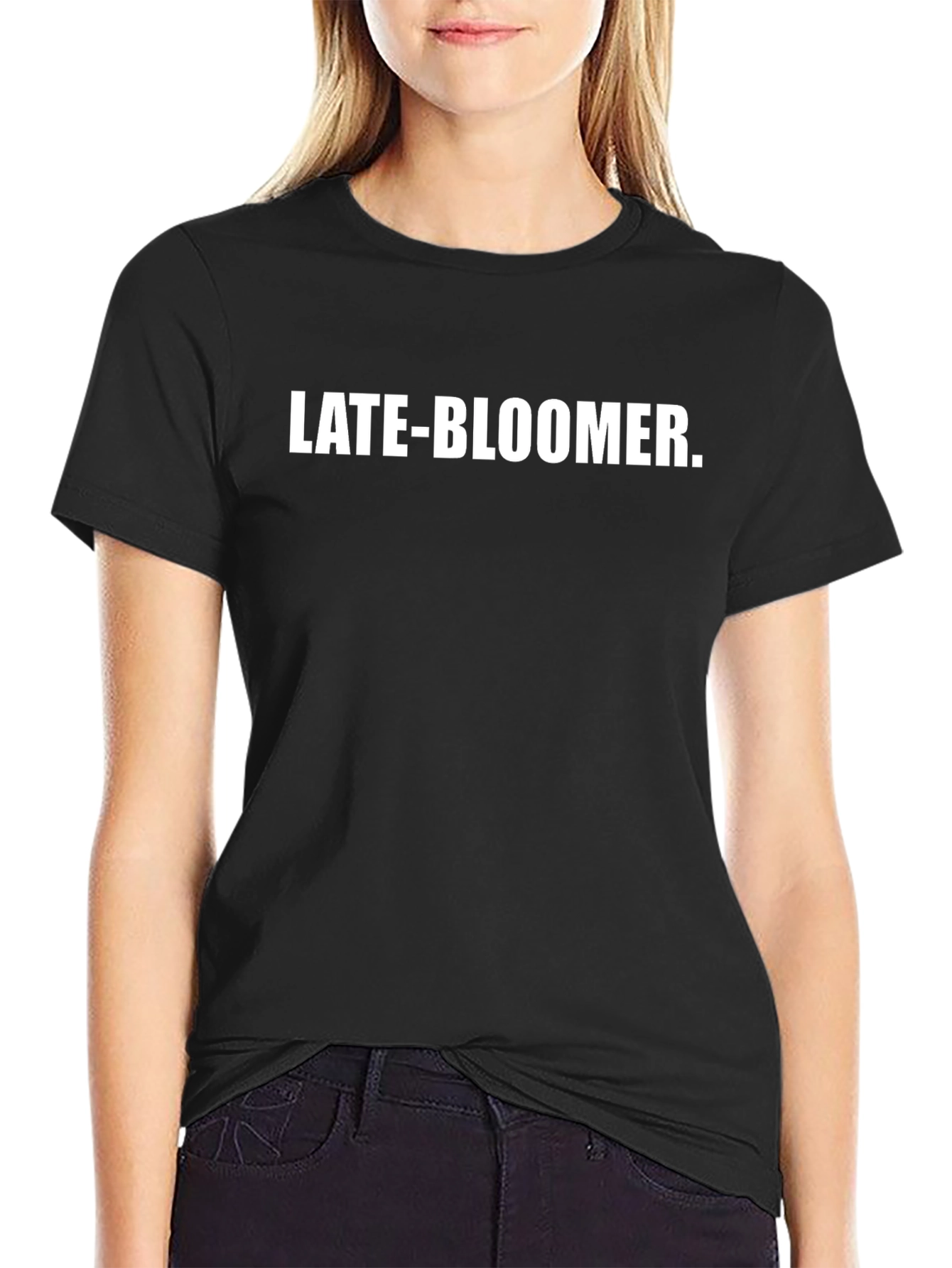 Late-Bloomer Black T-Shirt | Comfortable Casual Wear