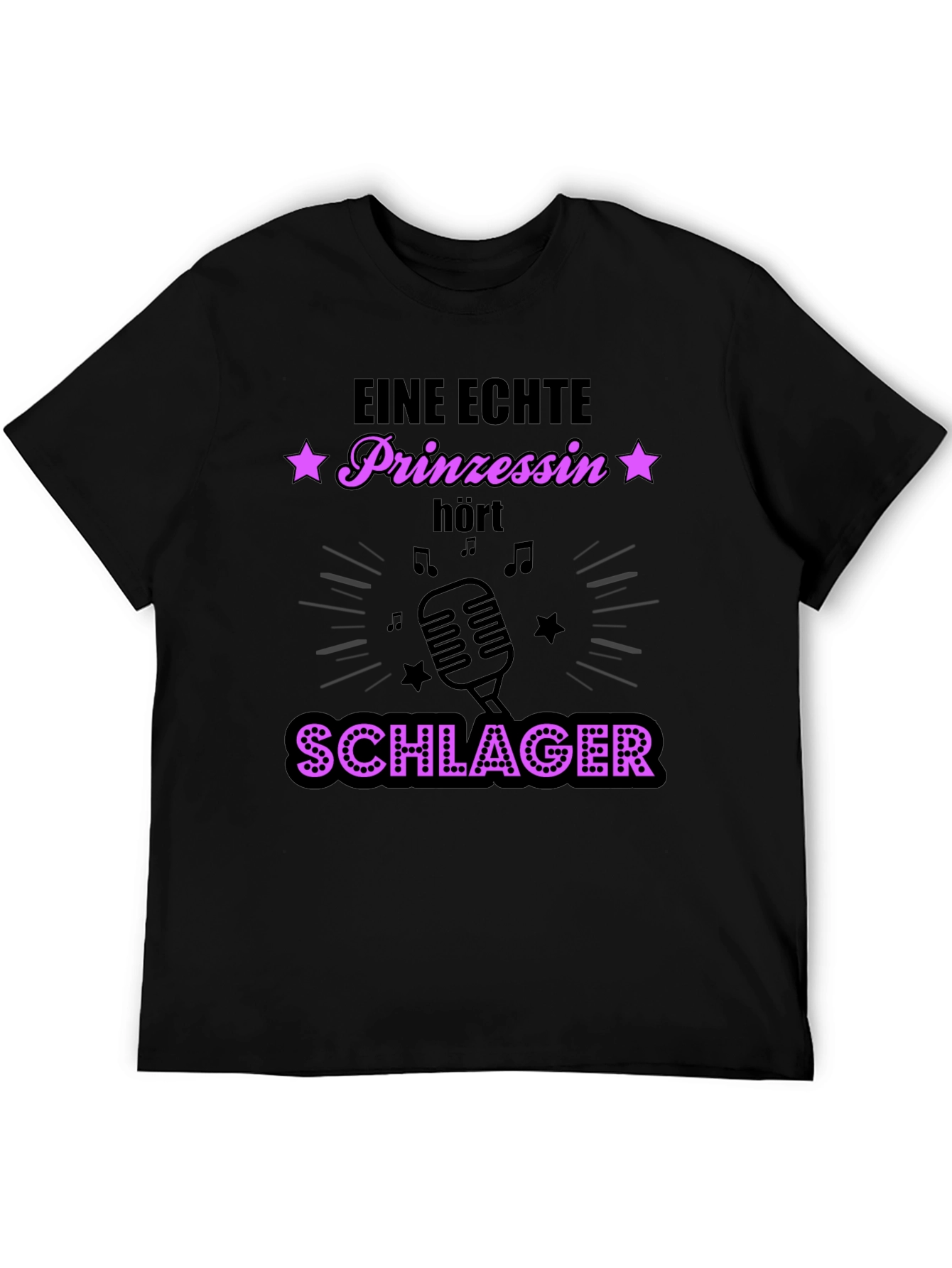 Schlager Princess T-Shirt - Black Graphic Tee