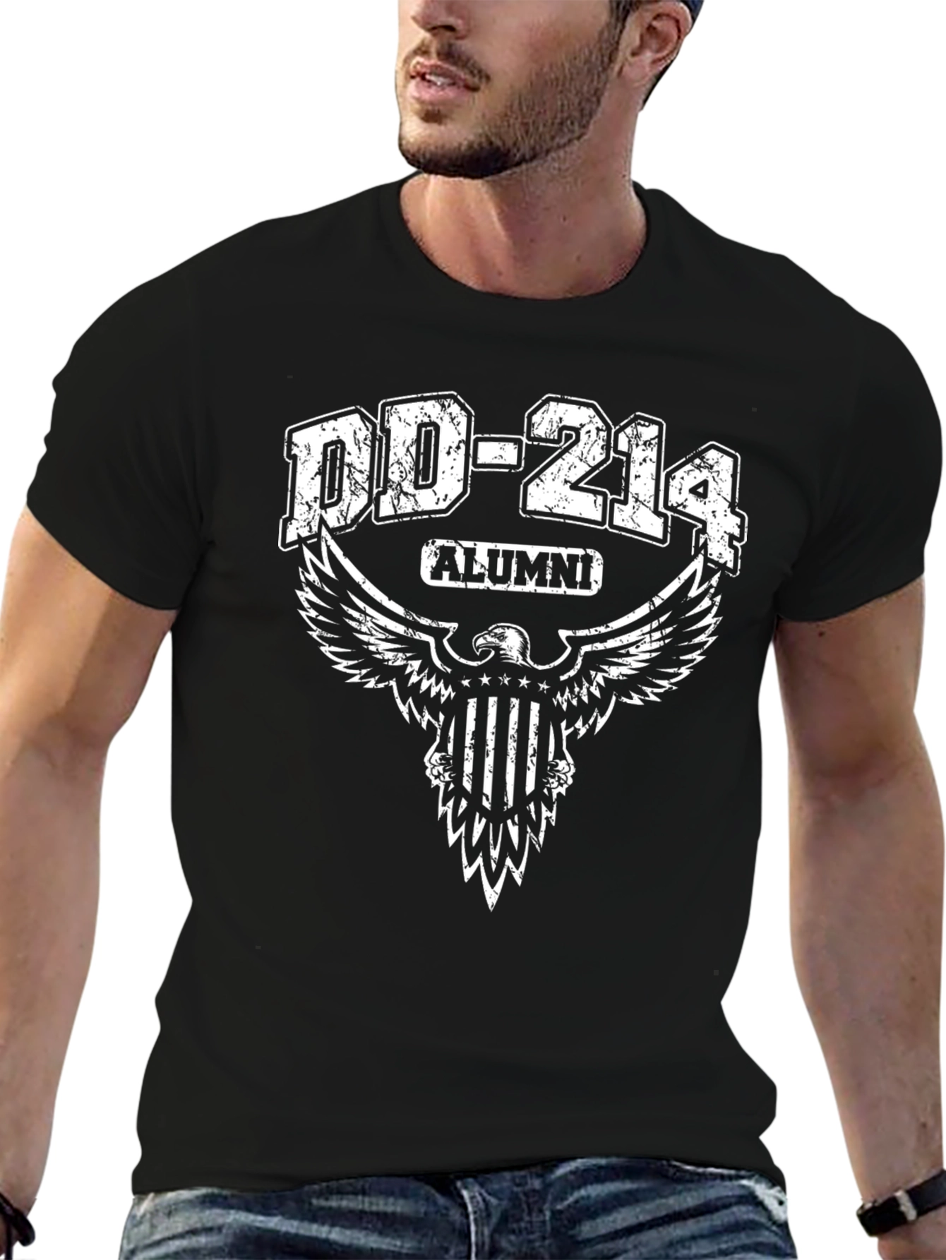 DD-214 Alumni Black Graphic Tee
