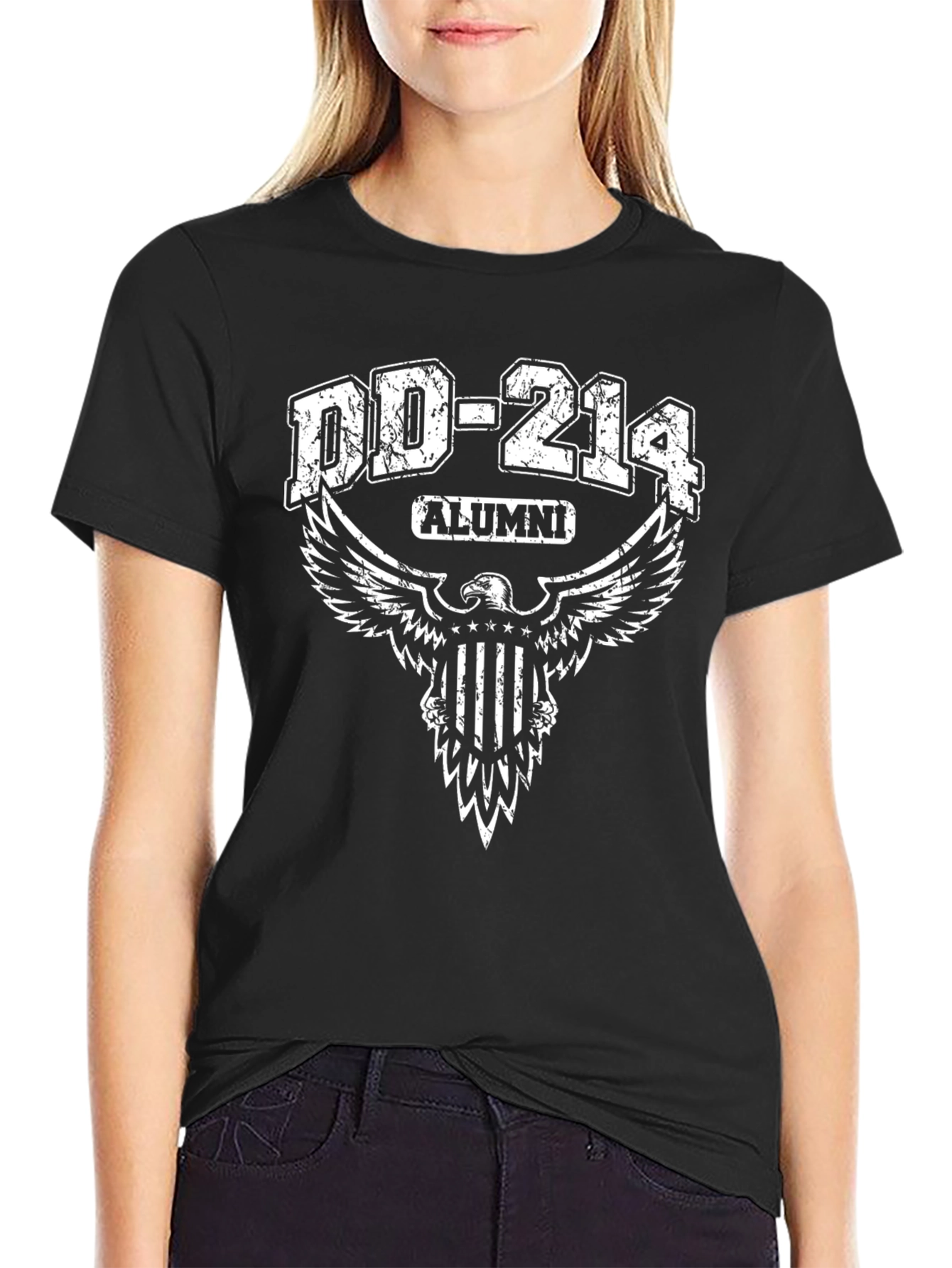 DD-214 Alumni Black Graphic Tee
