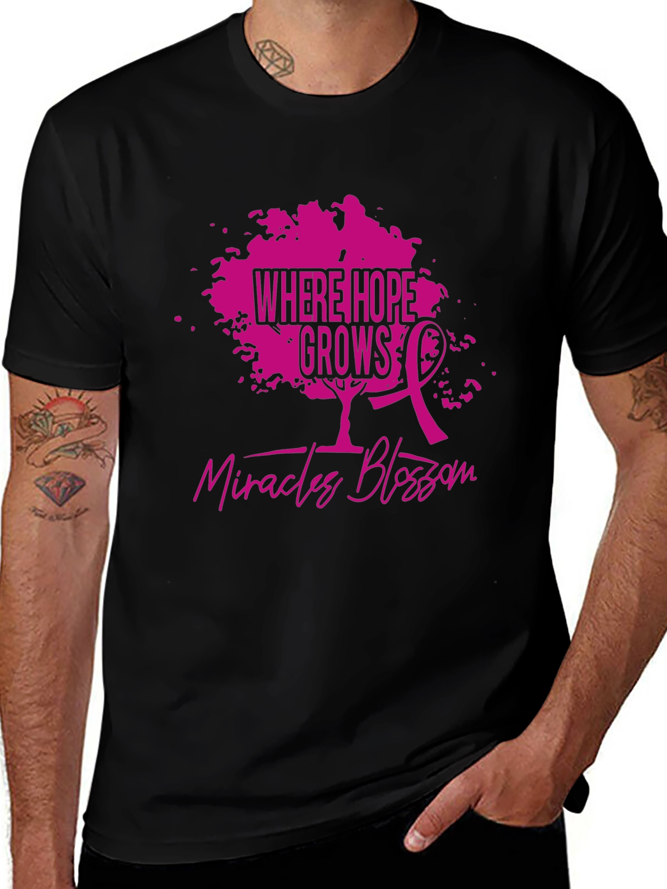 Hope Grows Breast Cancer Awareness T-Shirt