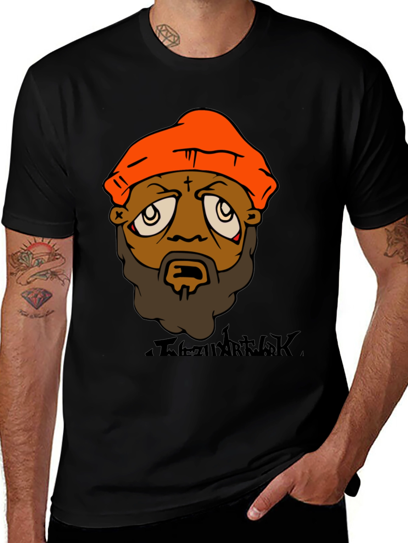 Cartoon Face Graphic Tee