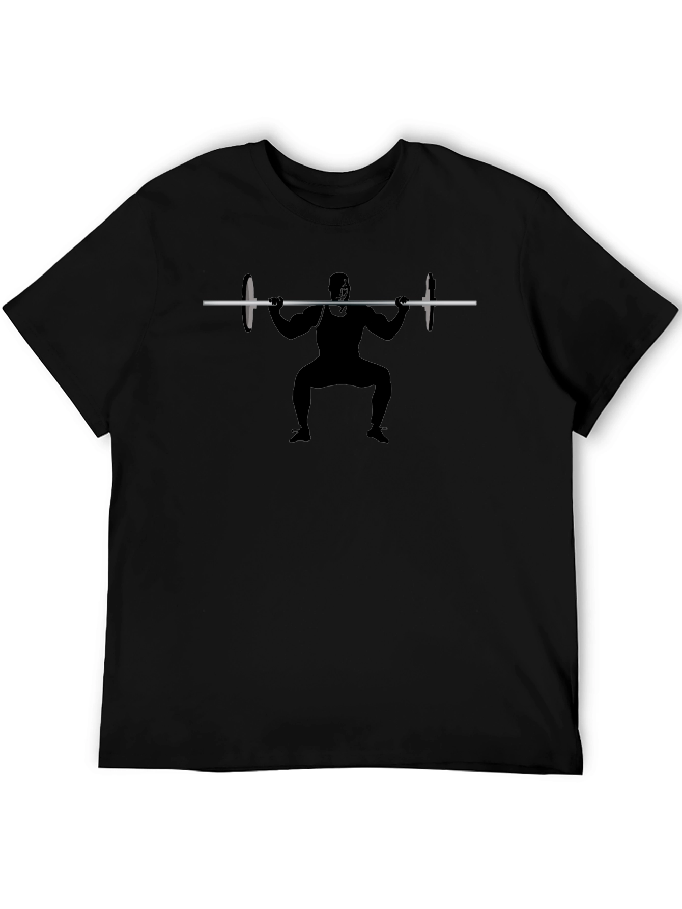 Weightlifter Silhouette Black T-Shirt