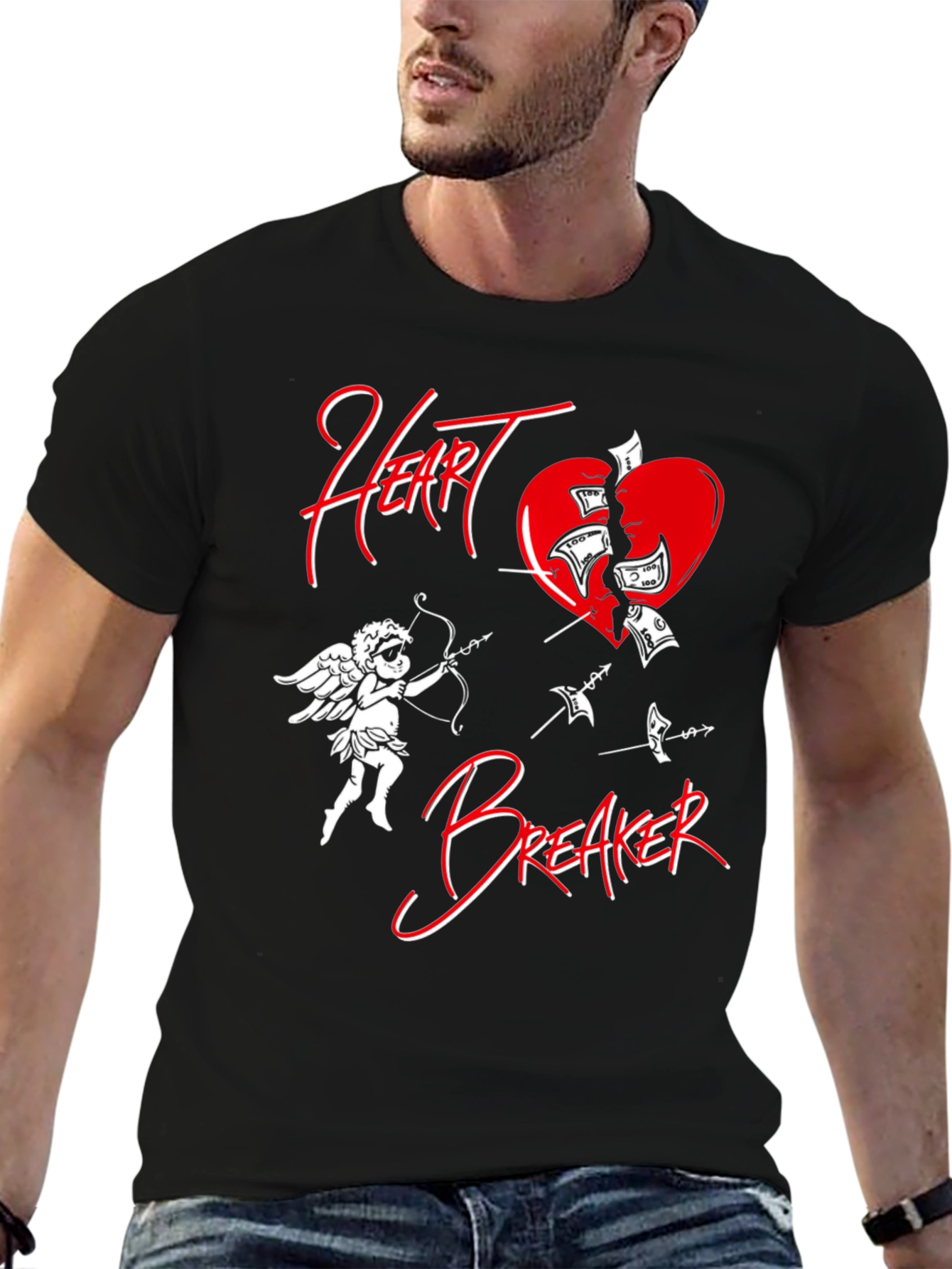 Heartbreaker Cupid Graphic T-Shirt