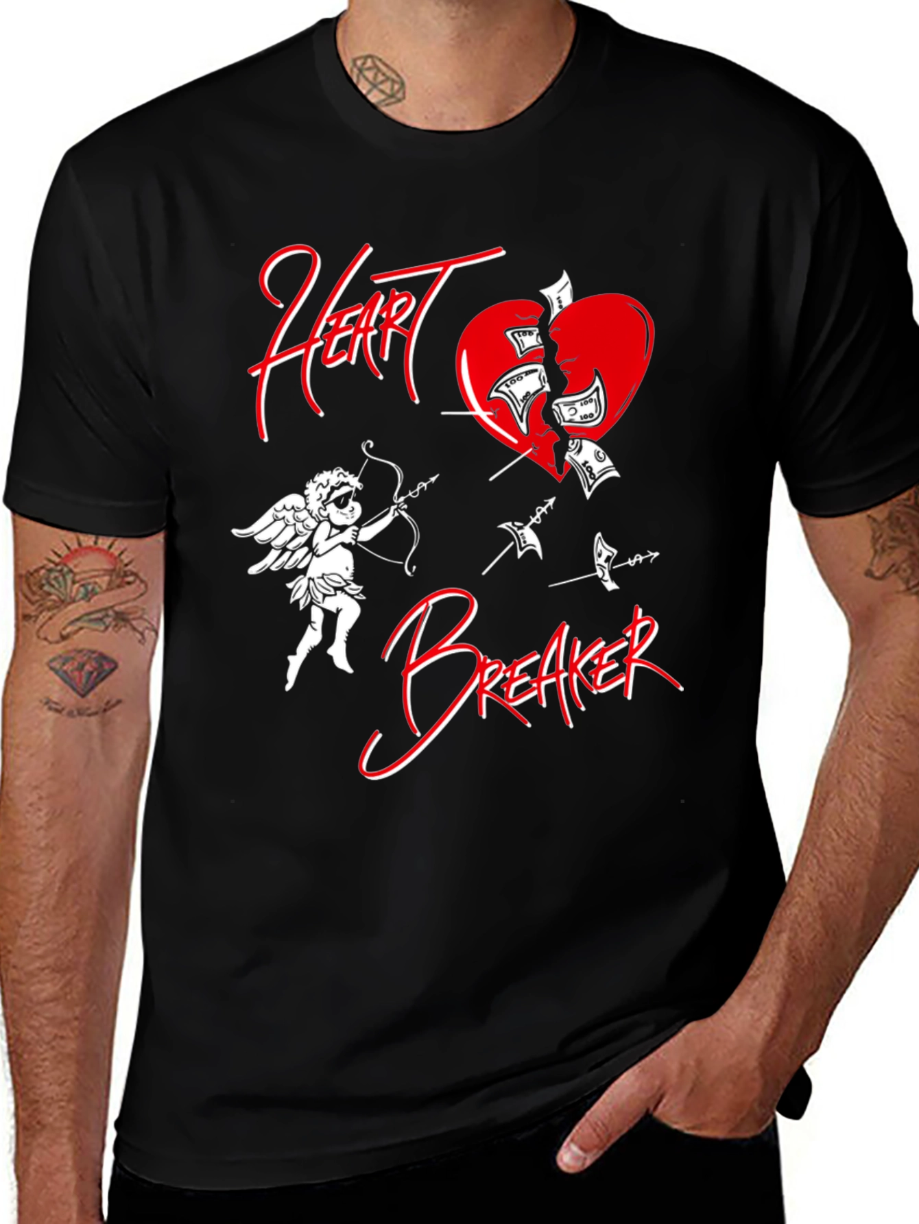 Heartbreaker Cupid Graphic T-Shirt