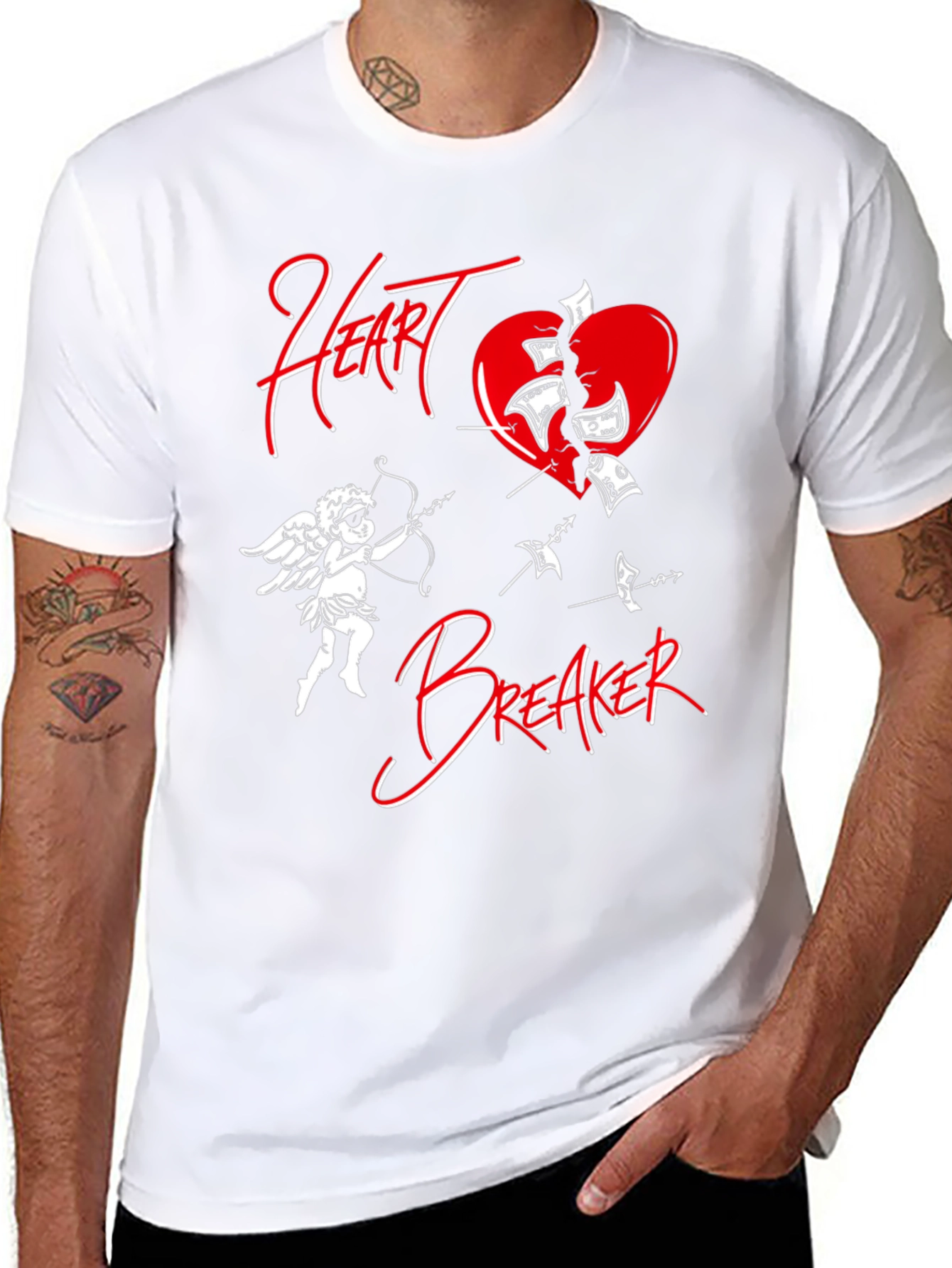 Heartbreaker Cupid Graphic T-Shirt