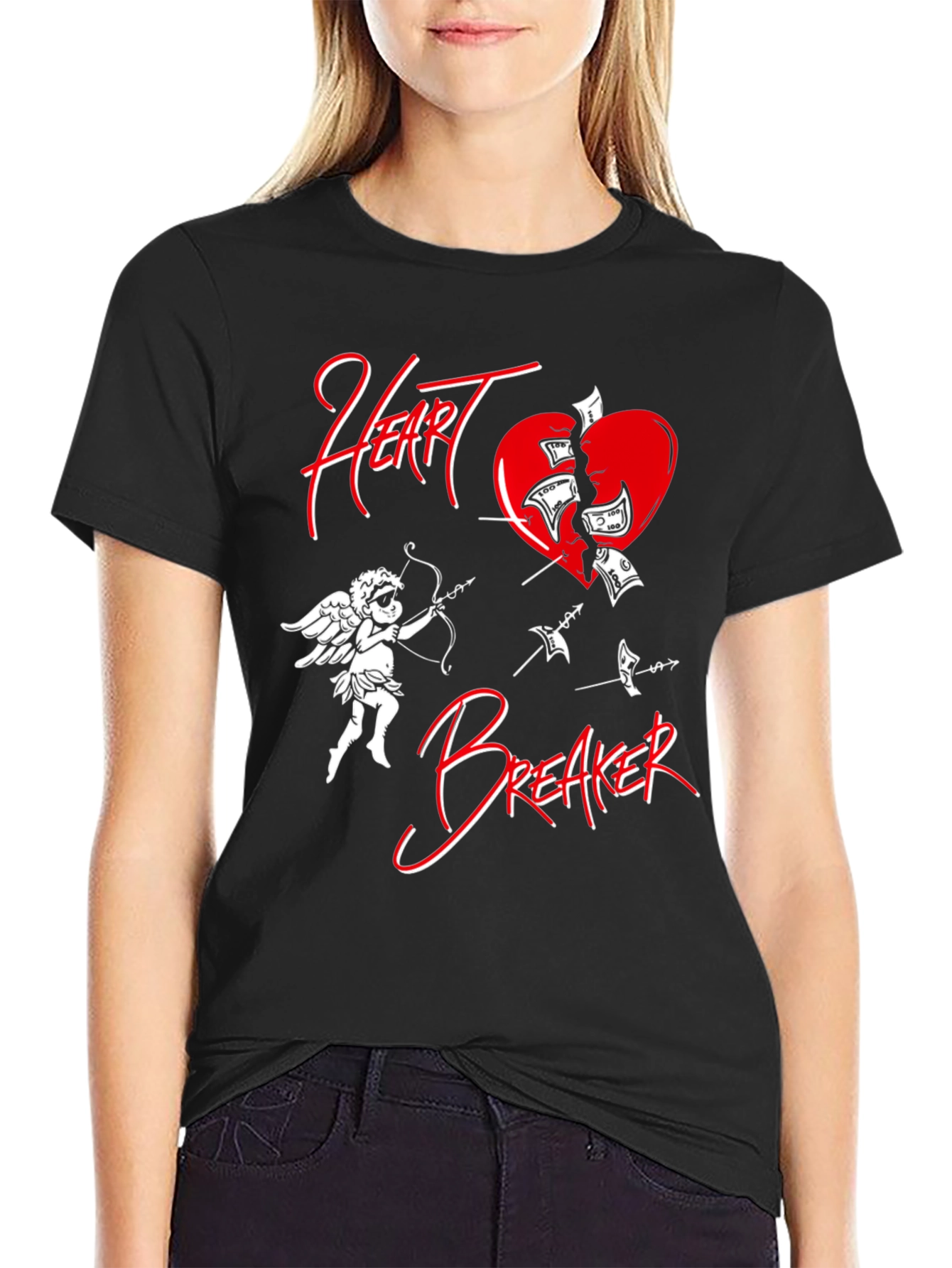 Heartbreaker Cupid Graphic T-Shirt
