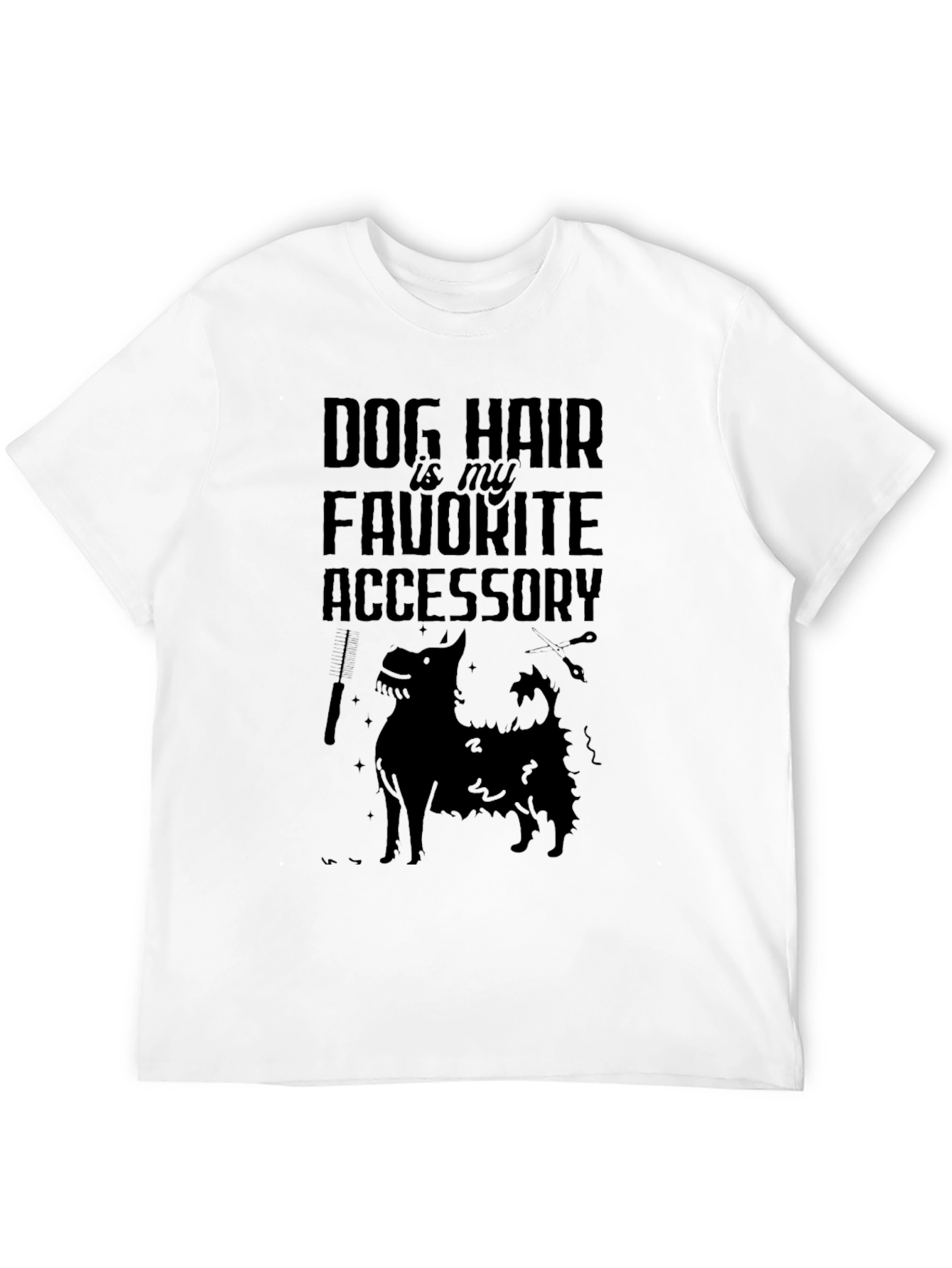 Dog Hair Favorite Accessory Black T-Shirt