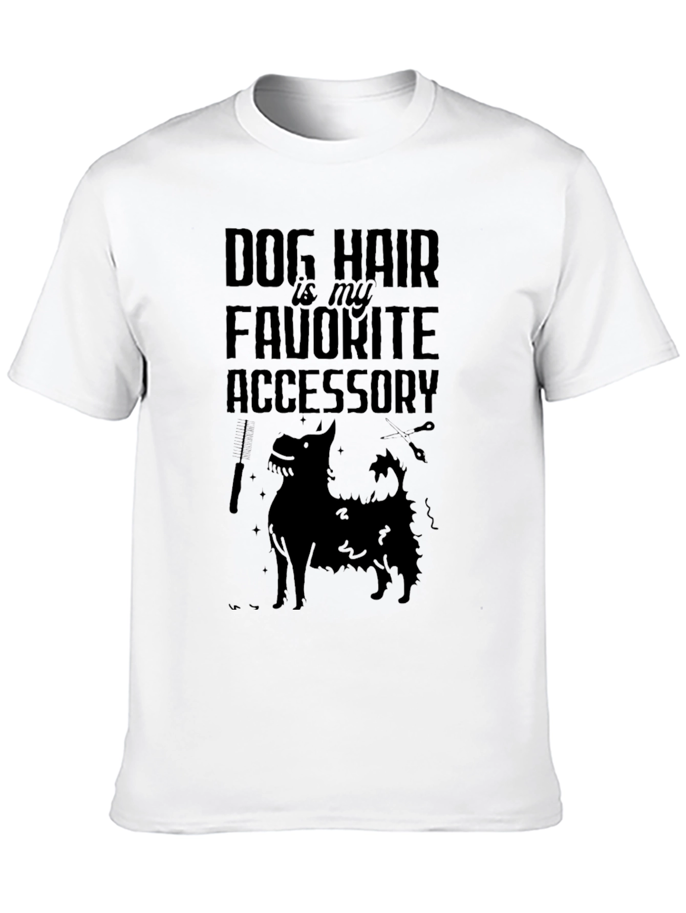 Dog Hair Favorite Accessory Black T-Shirt
