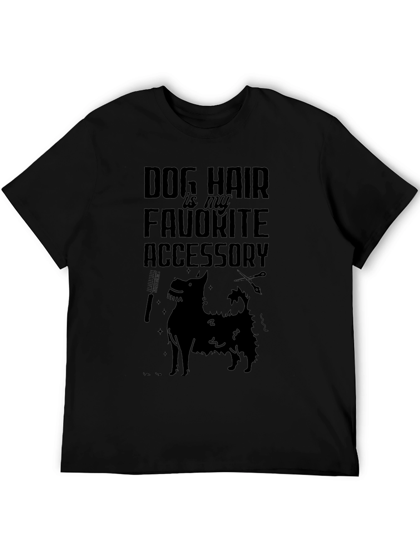 Dog Hair Favorite Accessory Black T-Shirt