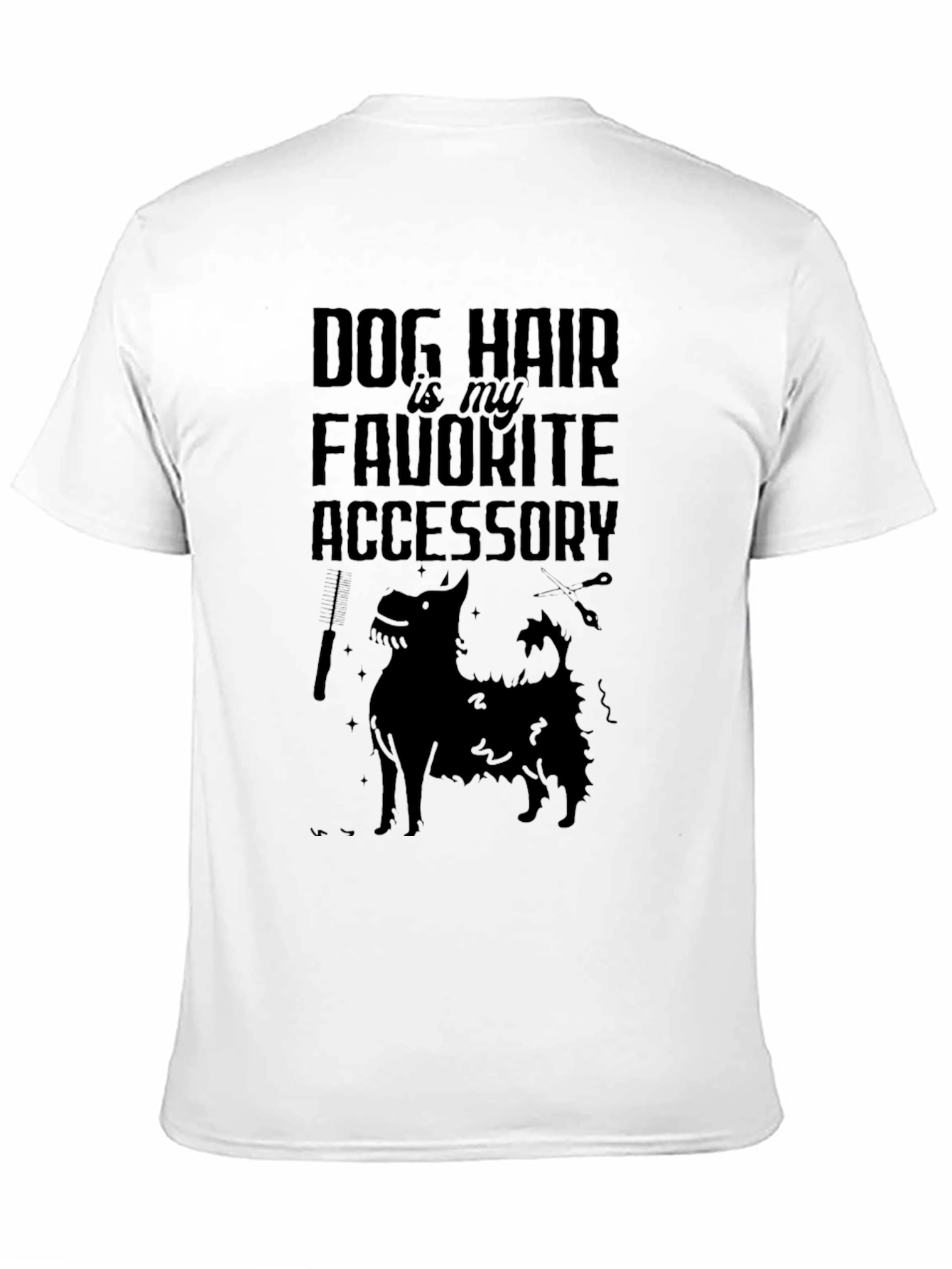 Dog Hair Favorite Accessory Black T-Shirt