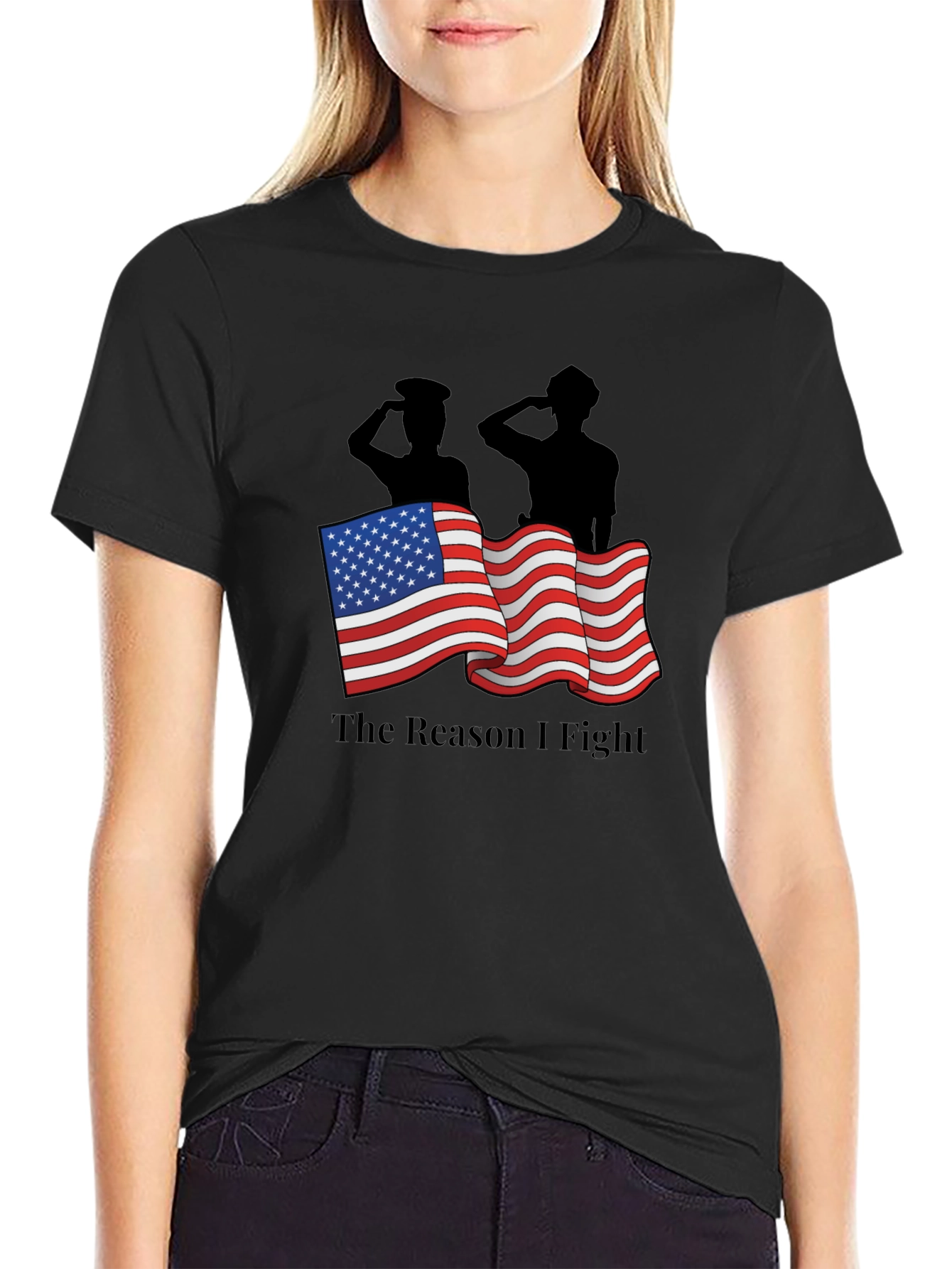 Patriotic The Reason I Fight Graphic Tee