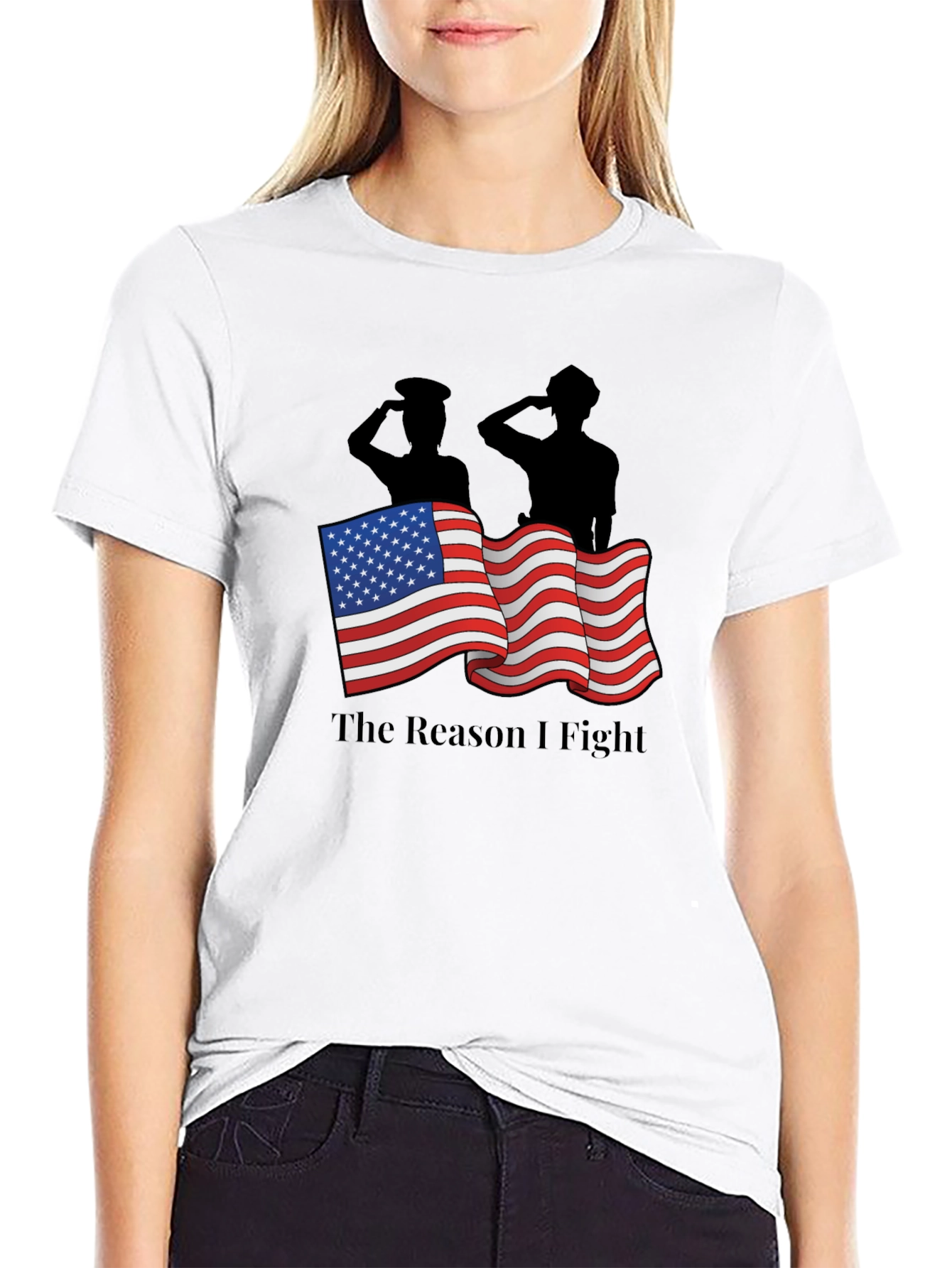 Patriotic The Reason I Fight Graphic Tee