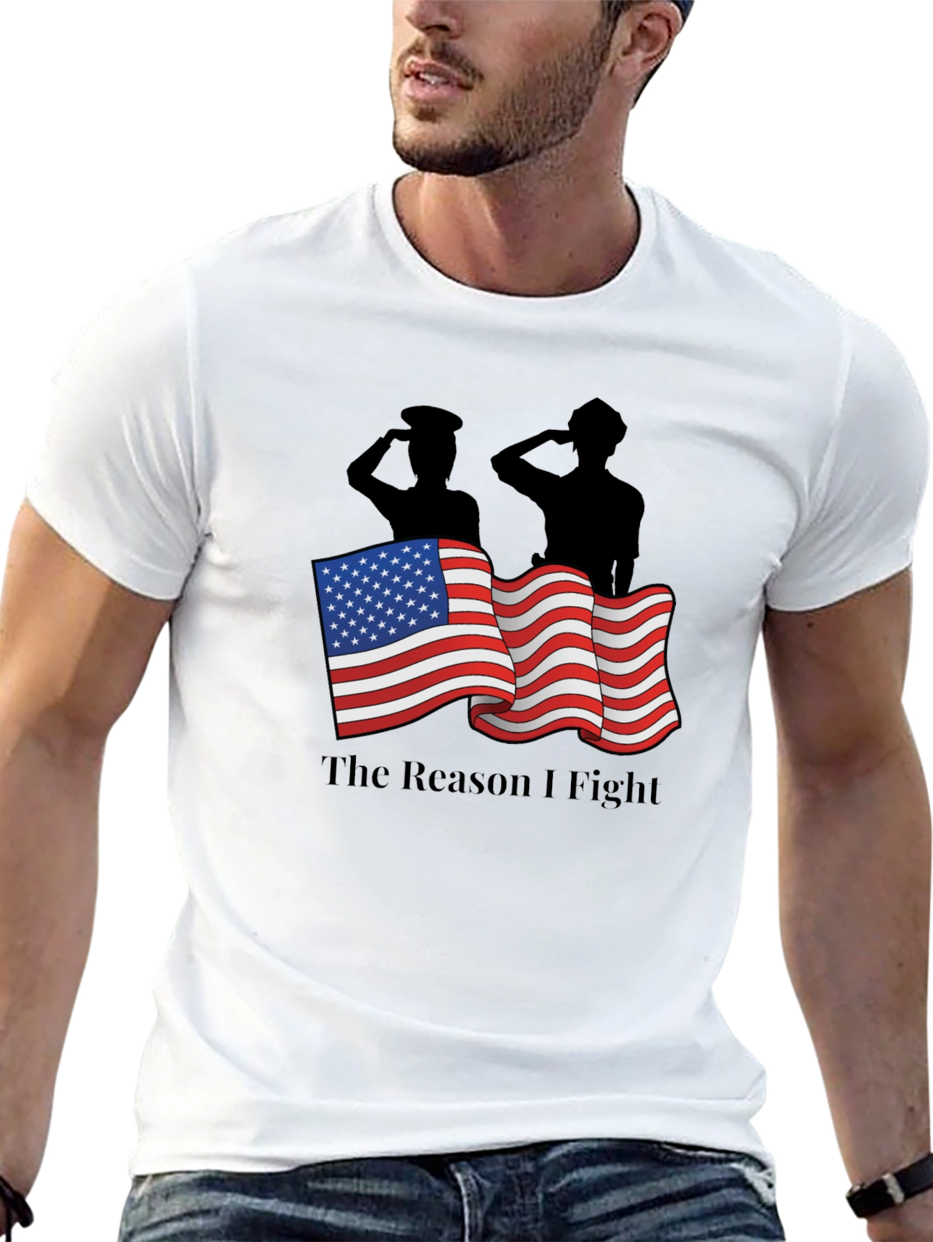 Patriotic The Reason I Fight Graphic Tee