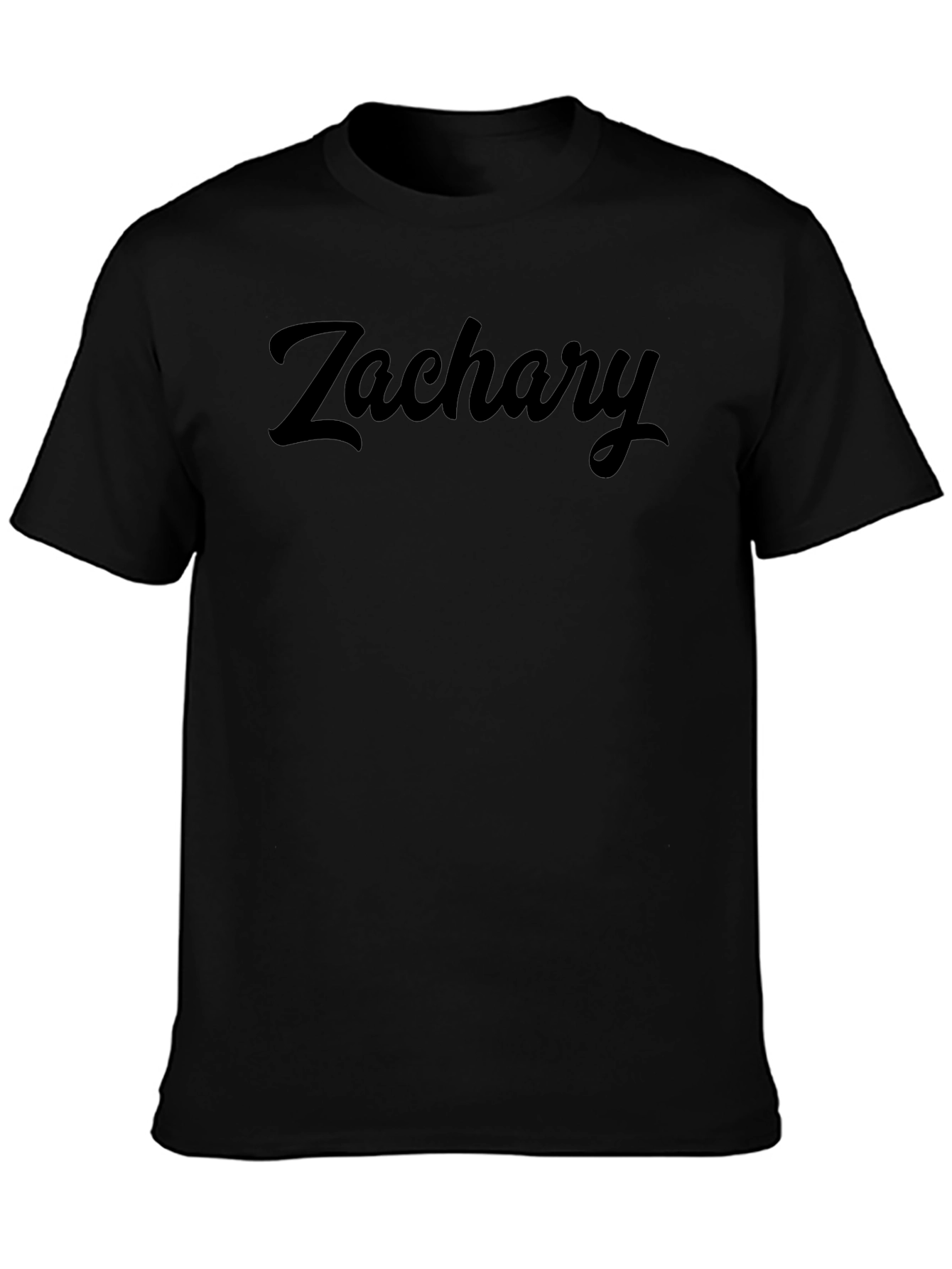 Mens Zachary Script Black T-Shirt