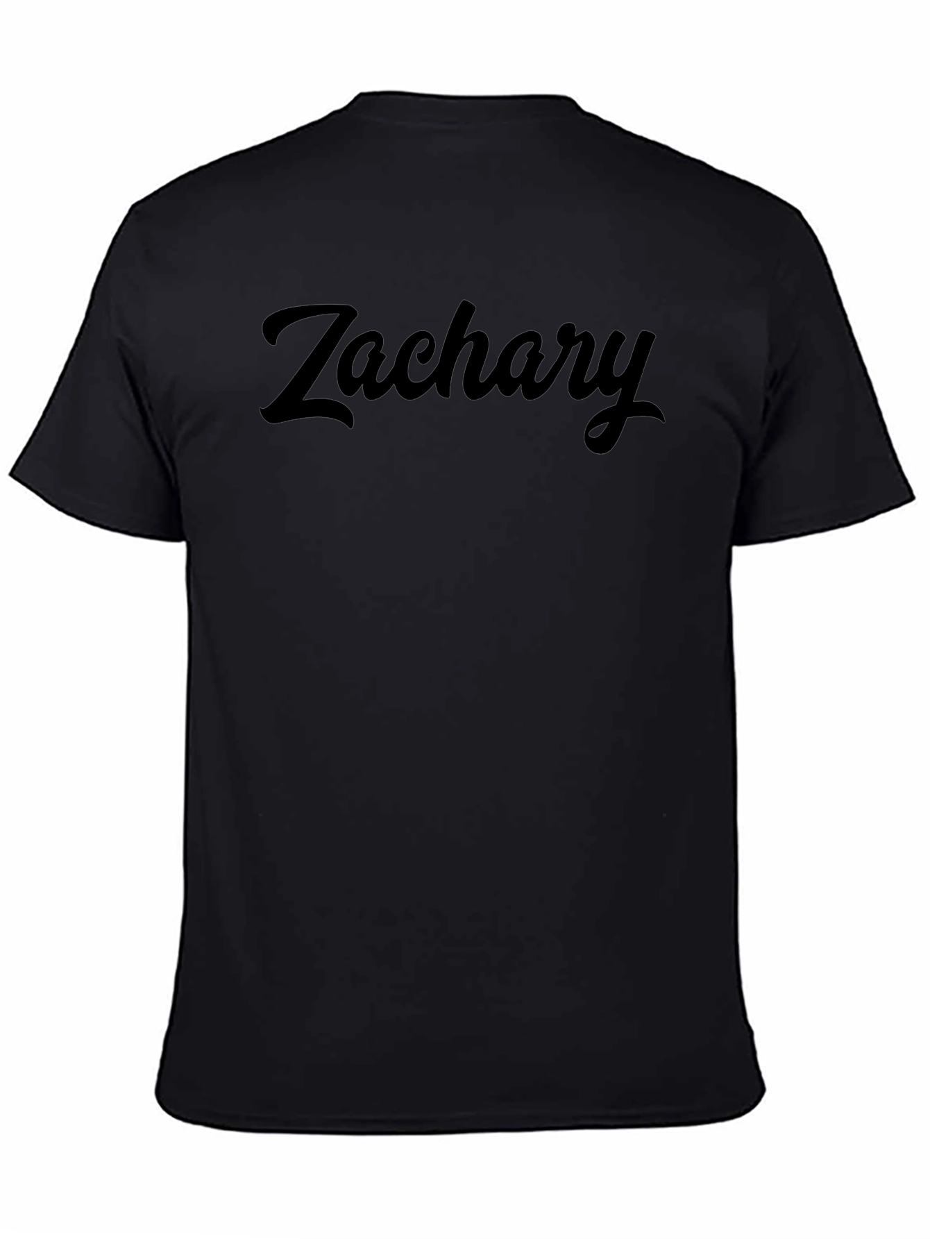 Mens Zachary Script Black T-Shirt