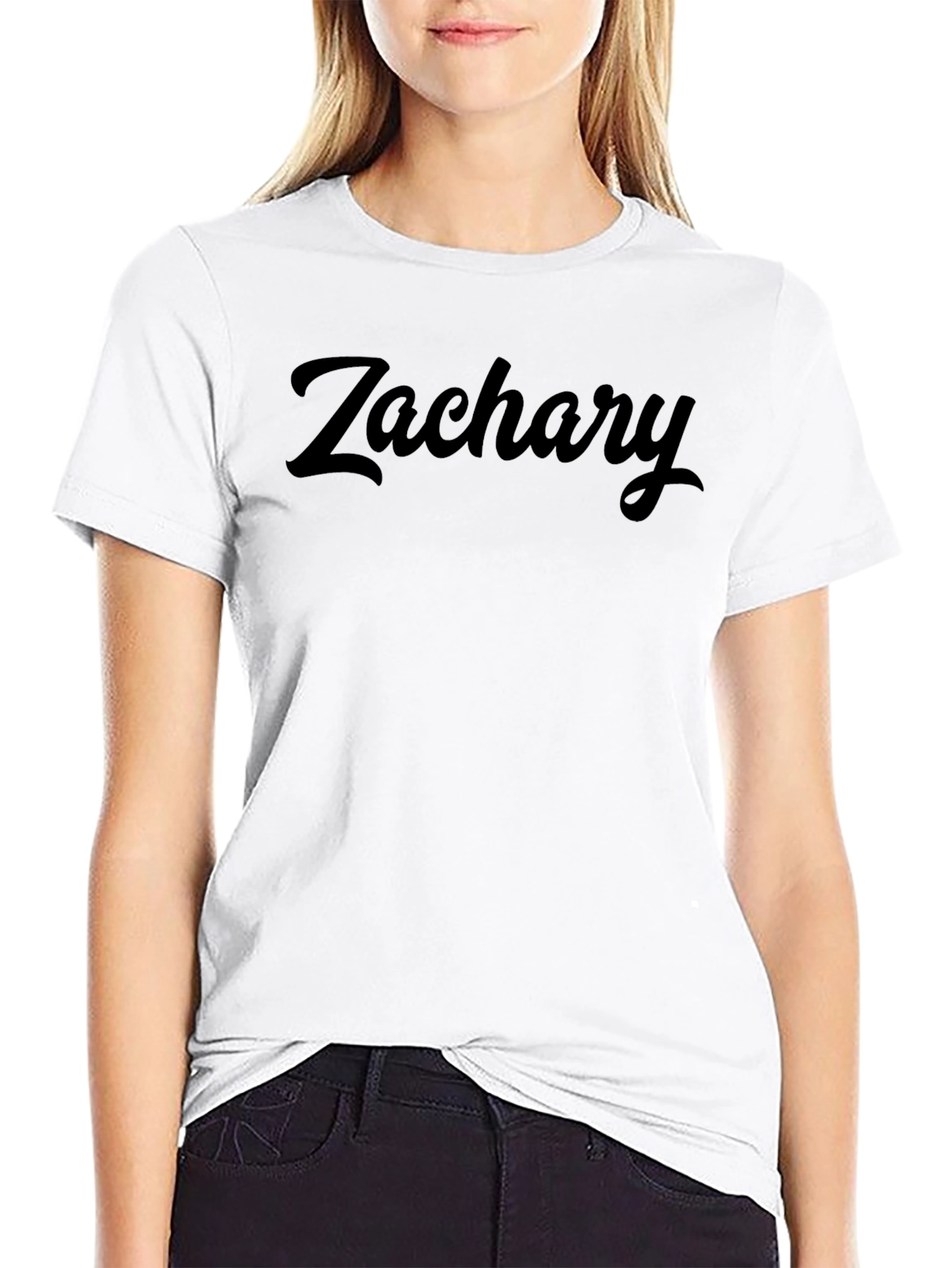 Mens Zachary Script Black T-Shirt