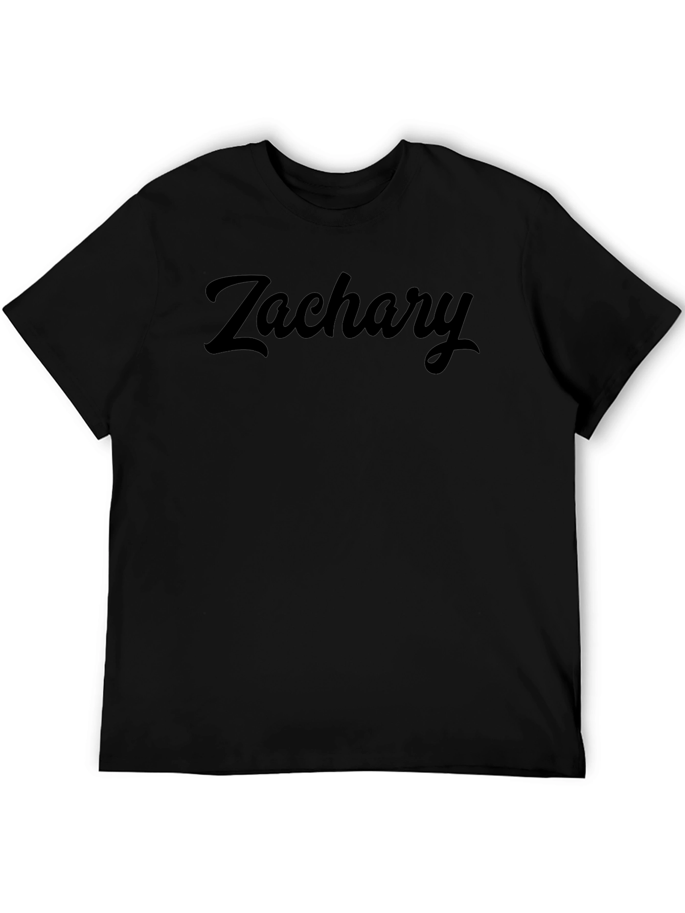 Mens Zachary Script Black T-Shirt