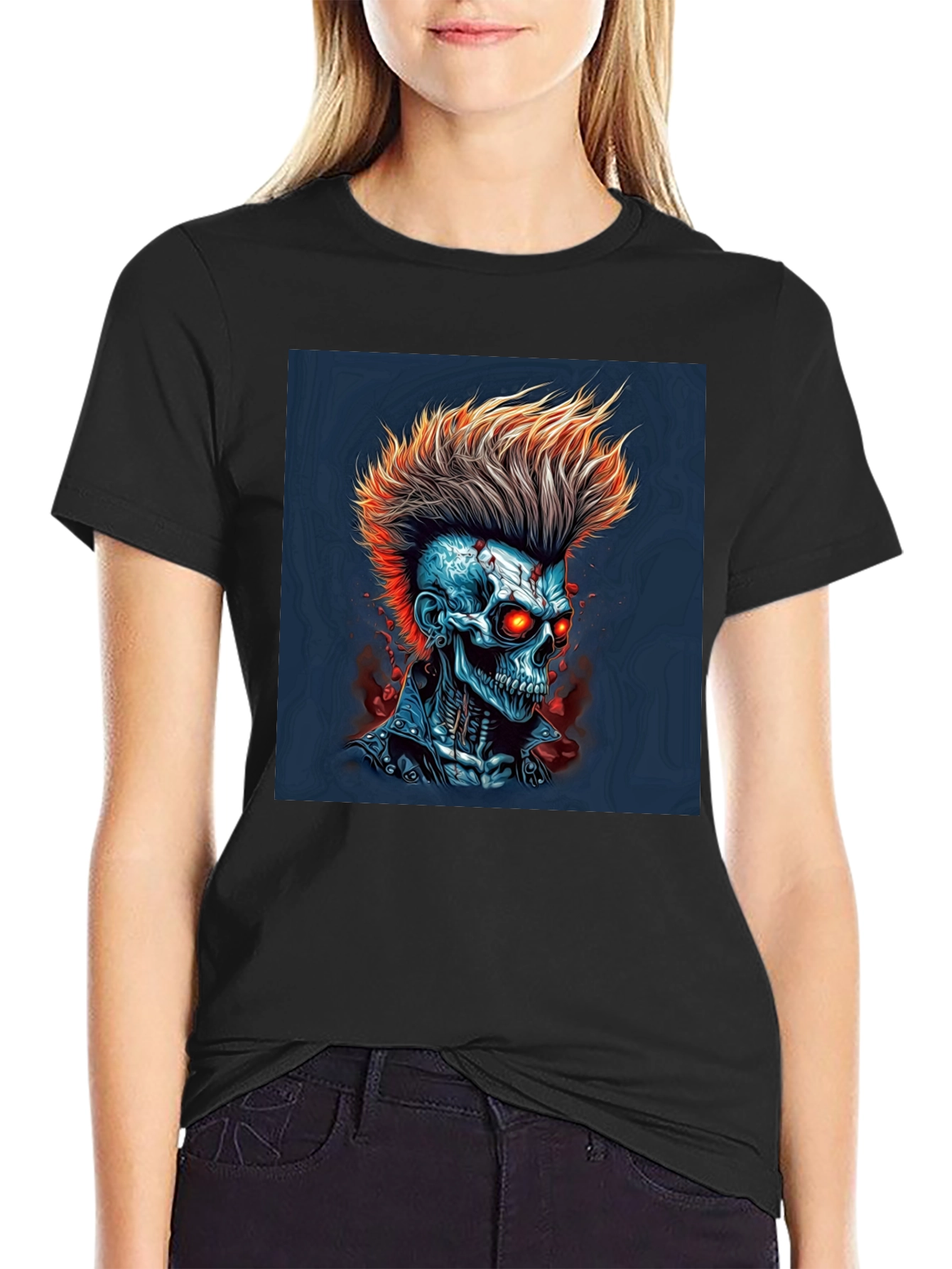 Edgy Skull Punk Graphic Tee