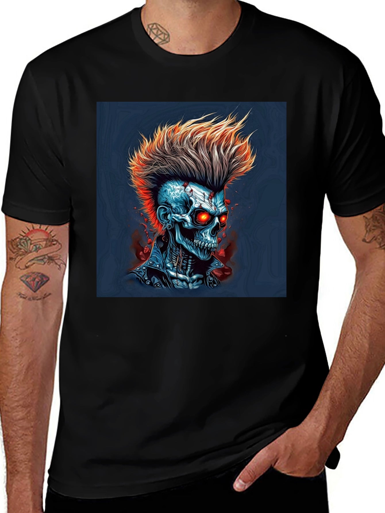 Edgy Skull Punk Graphic Tee