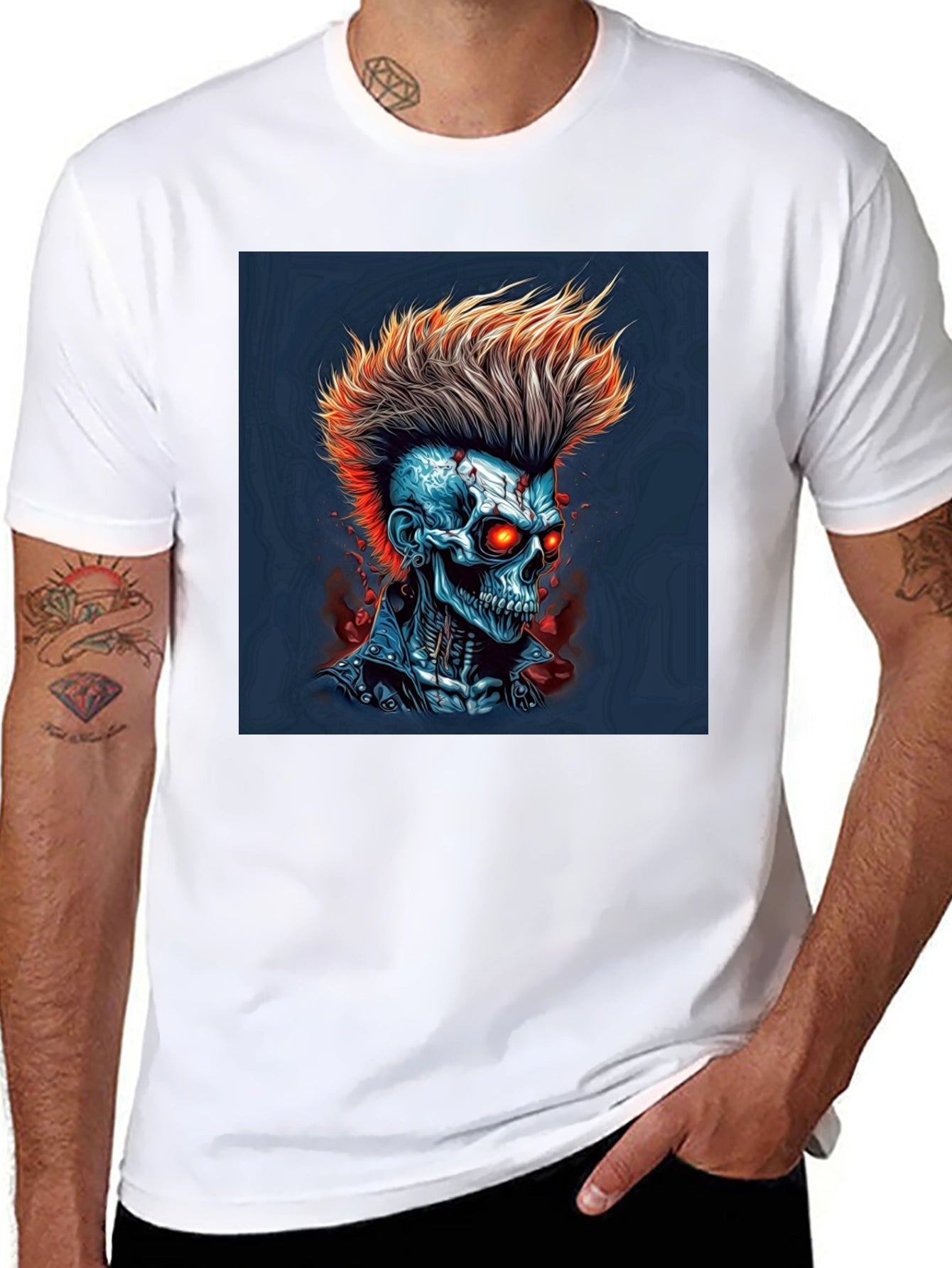Edgy Skull Punk Graphic Tee