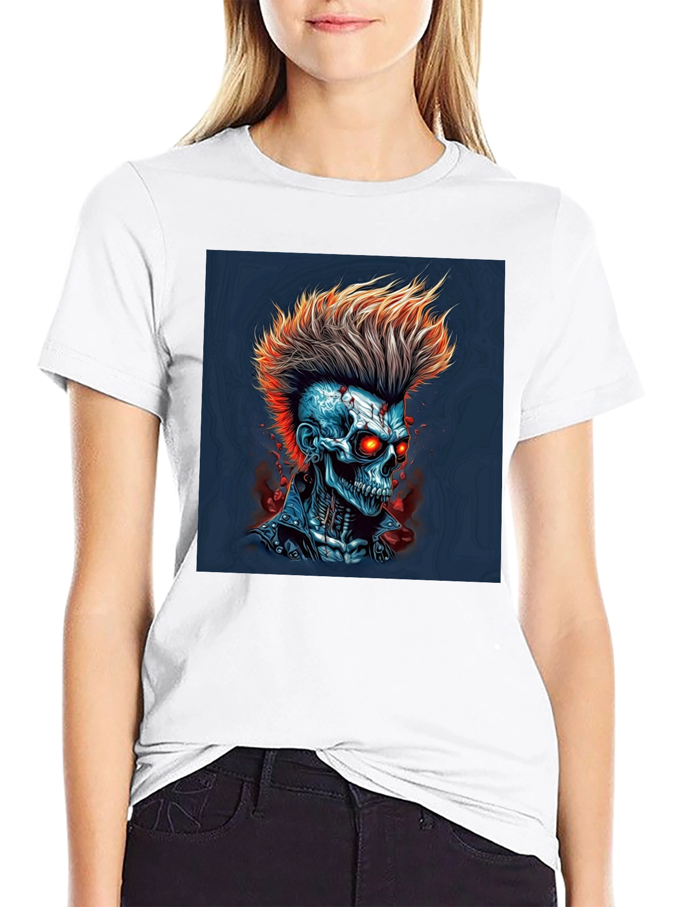 Edgy Skull Punk Graphic Tee