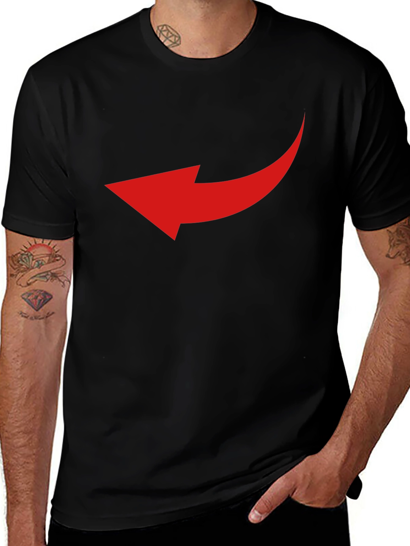 Arrow Graphic Black T-Shirt - Point the Way!