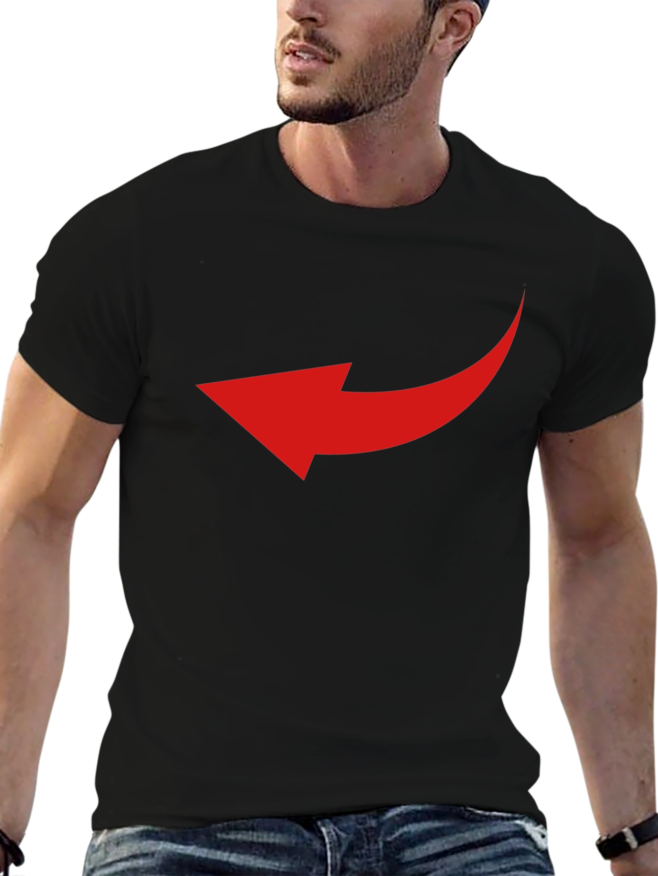 Arrow Graphic Black T-Shirt - Point the Way!