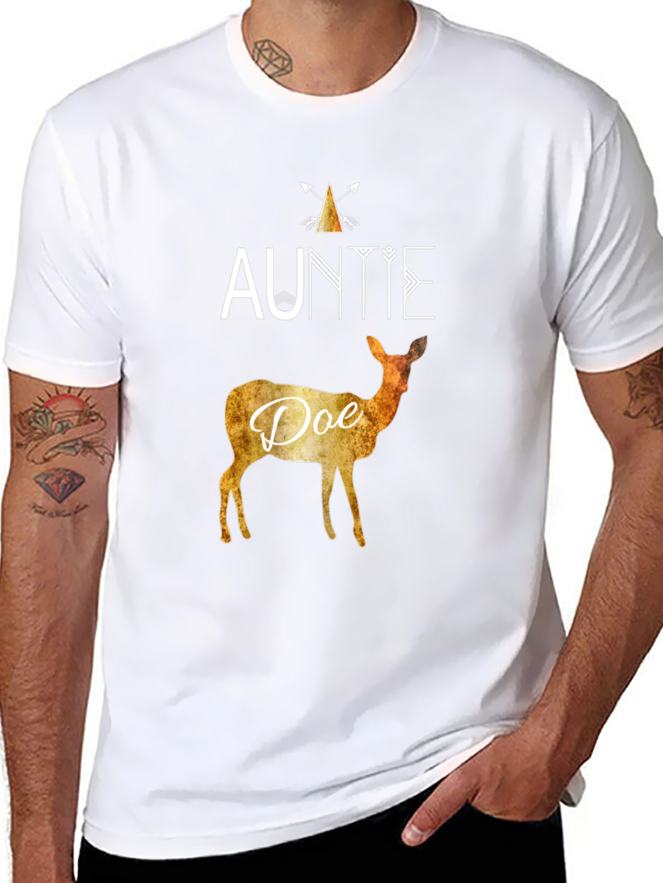 Auntie Doe Graphic Tee - Cute Deer Lover Shirt