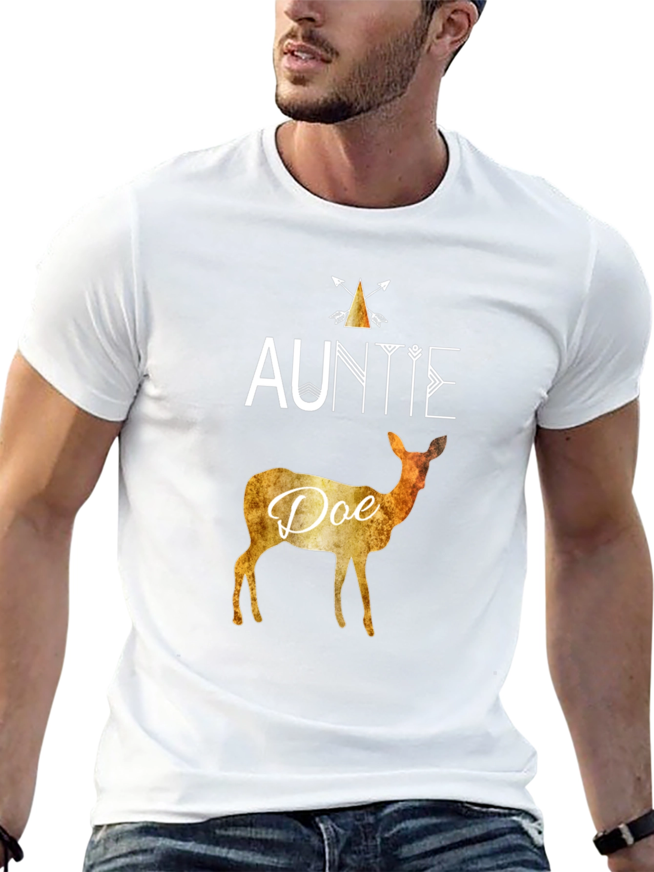 Auntie Doe Graphic Tee - Cute Deer Lover Shirt