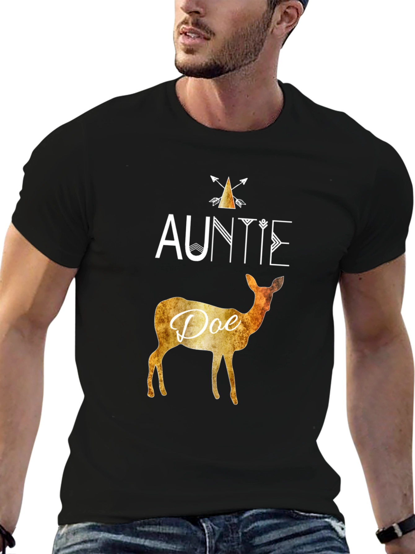 Auntie Doe Graphic Tee - Cute Deer Lover Shirt