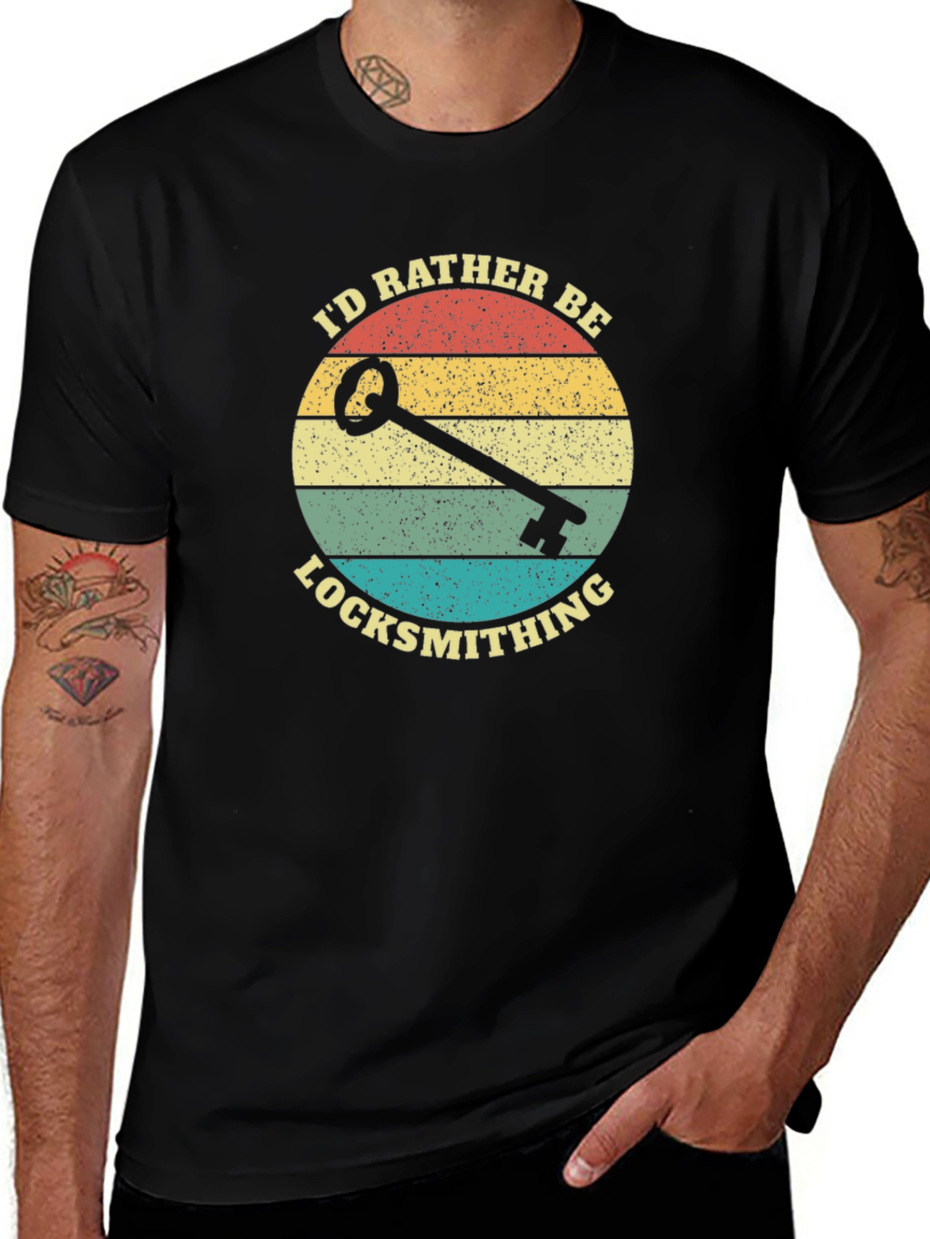 Locksmith T-Shirt - Retro Key Design