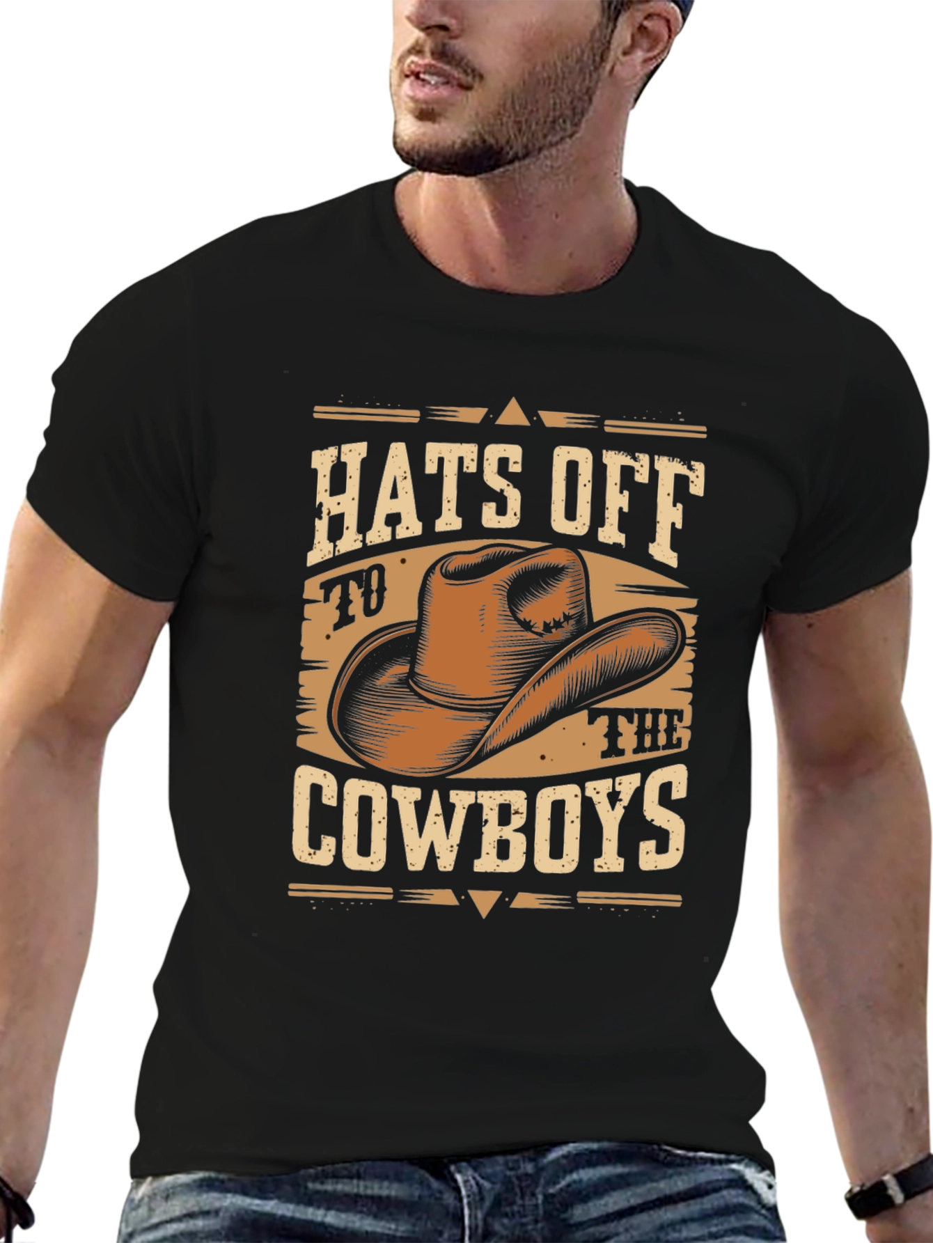 Hats Off to the Cowboys Graphic T-Shirt