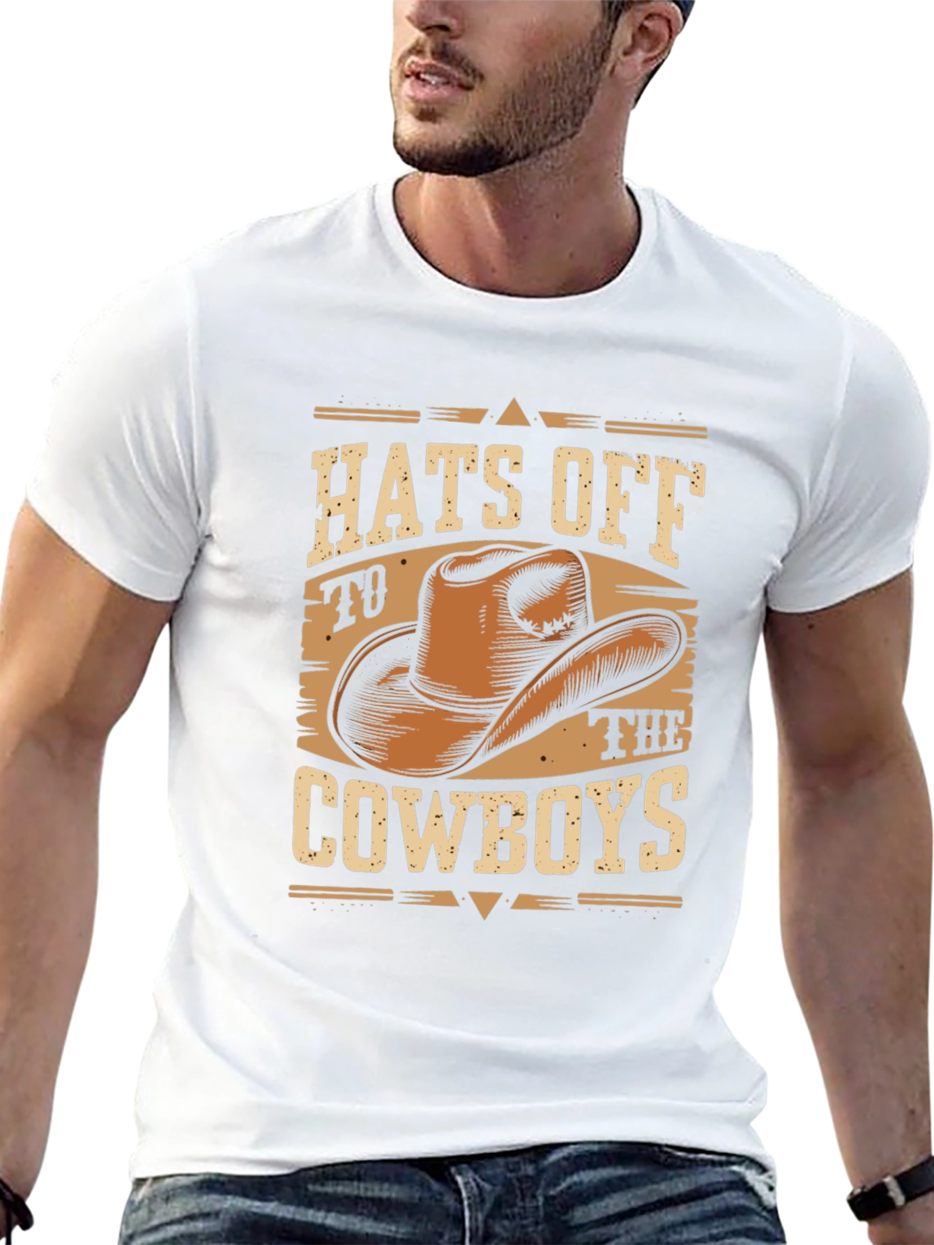 Hats Off to the Cowboys Graphic T-Shirt