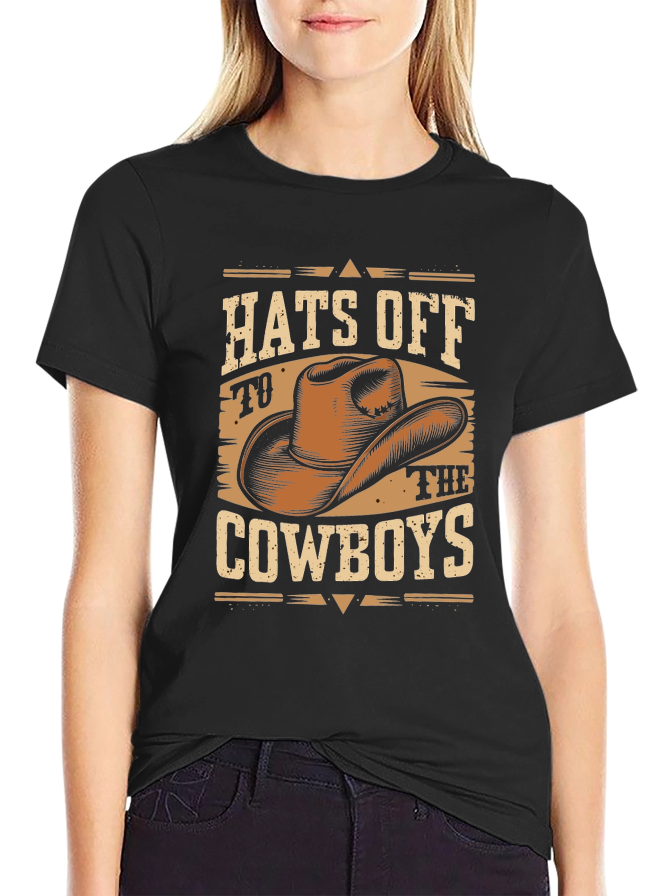 Hats Off to the Cowboys Graphic T-Shirt