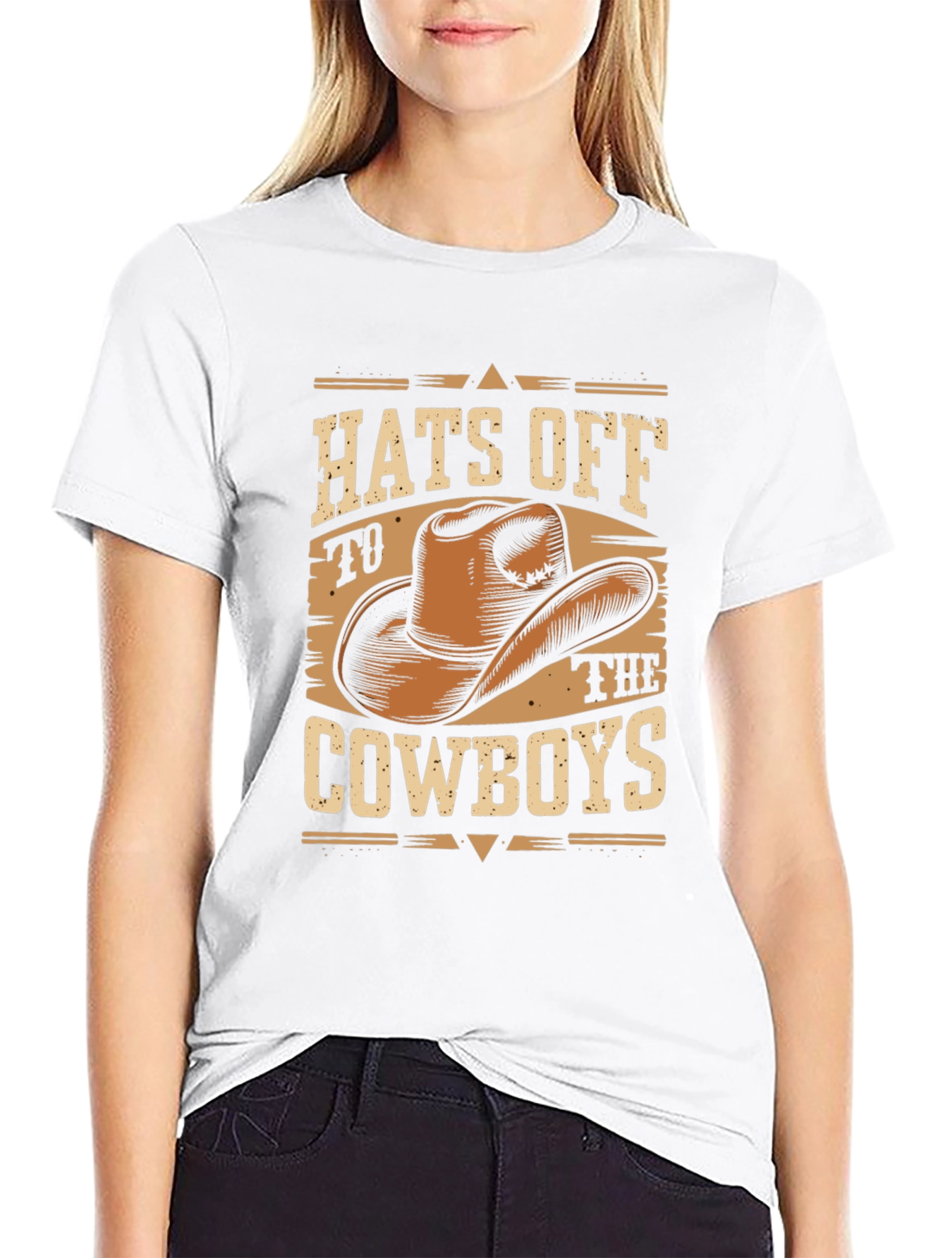 Hats Off to the Cowboys Graphic T-Shirt