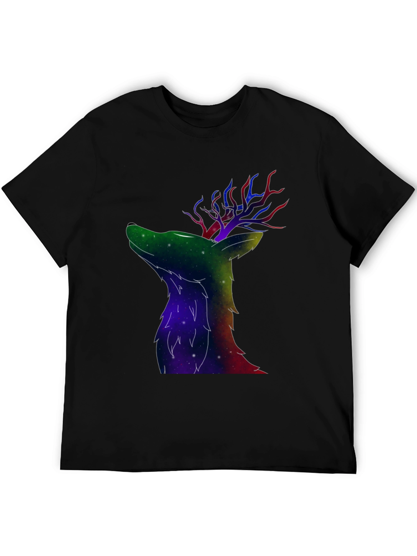 Galaxy Deer Graphic T-Shirt