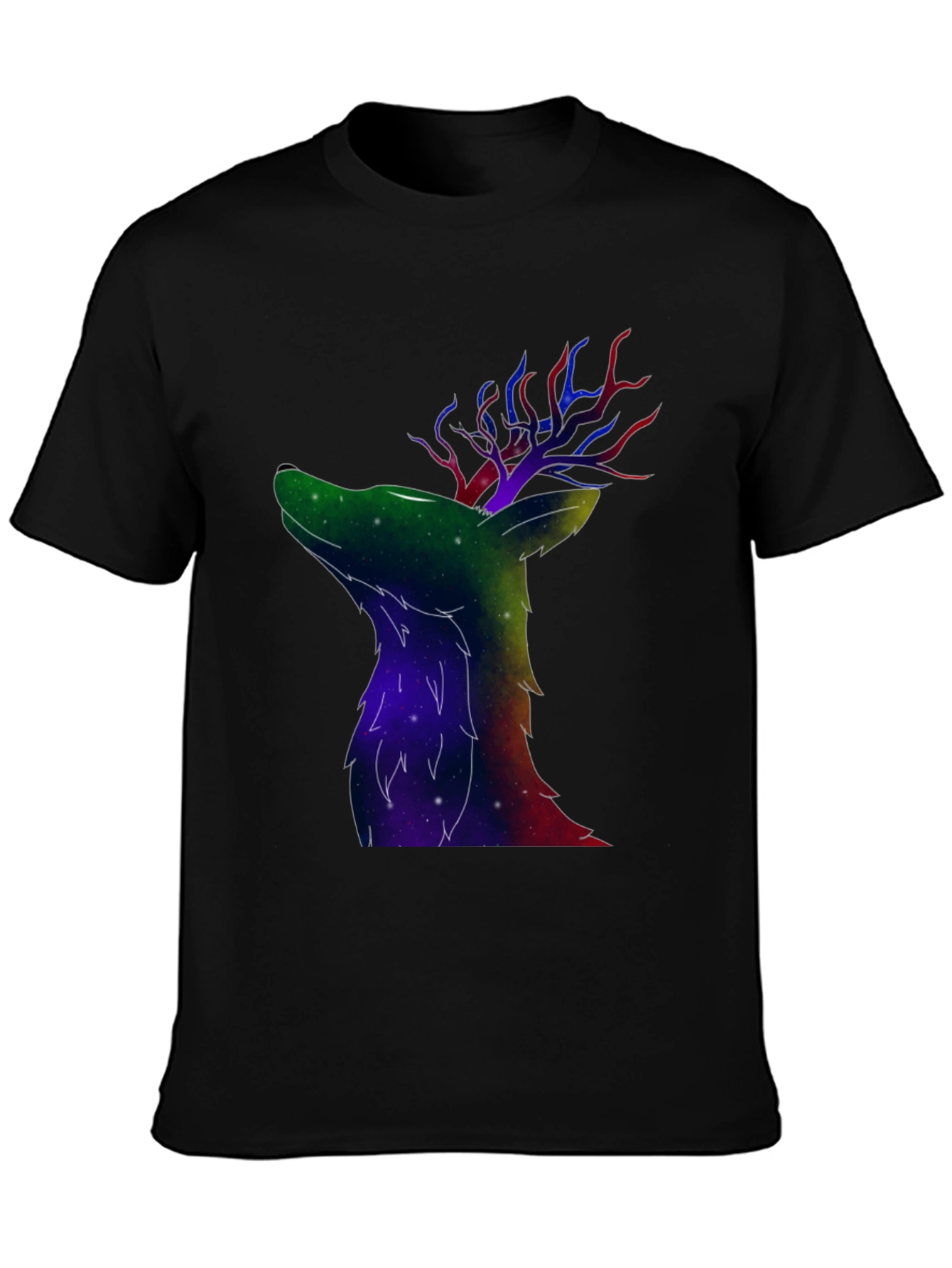 Galaxy Deer Graphic T-Shirt