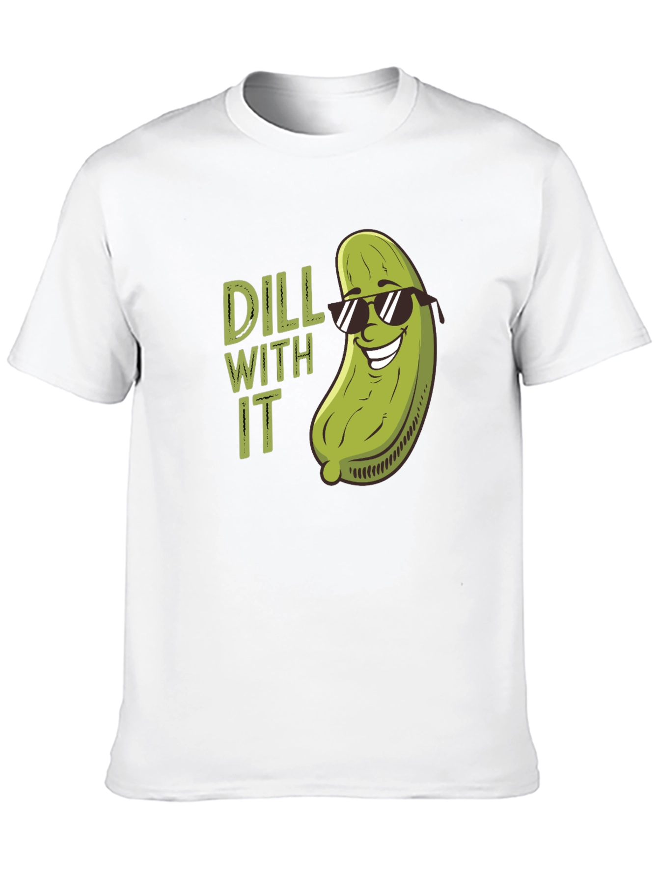 Dill With It Funny Pickle Pun T-Shirt