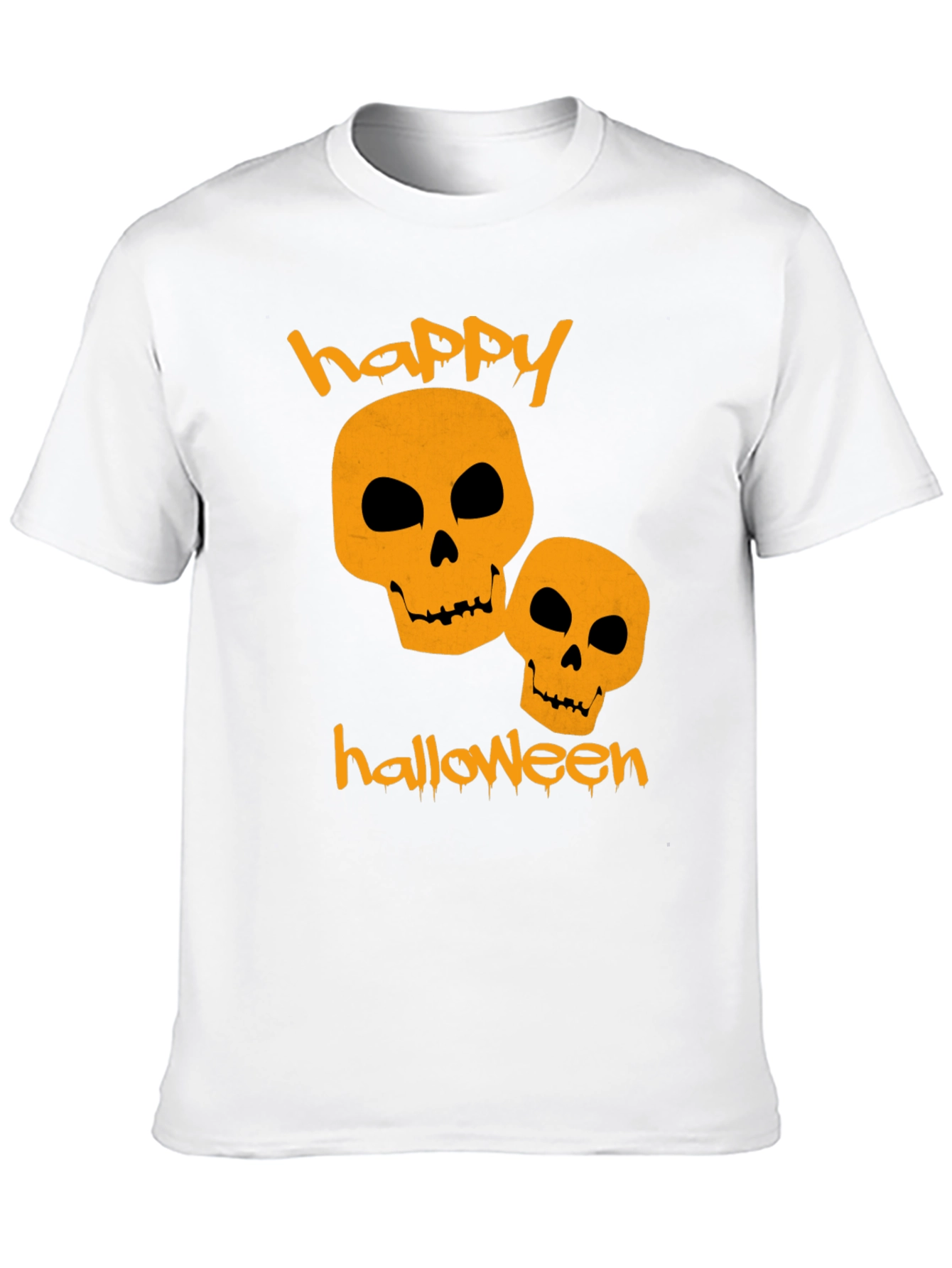 Happy Halloween Skulls Black T-Shirt