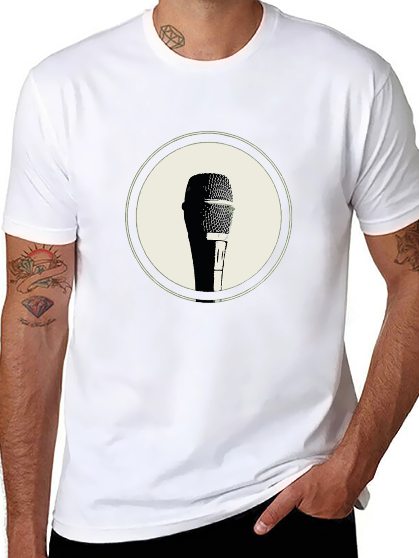 Retro Microphone Graphic Tee