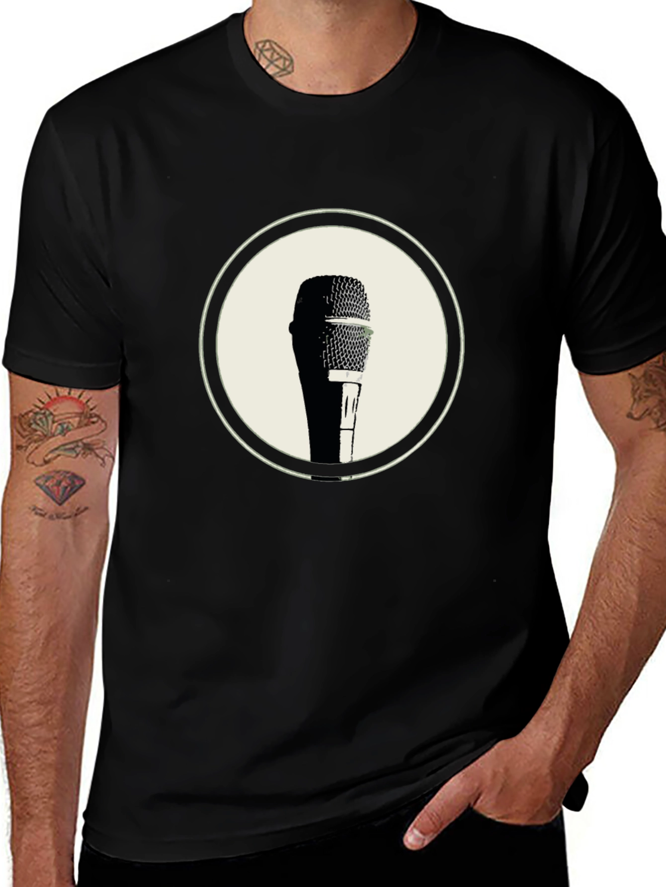 Retro Microphone Graphic Tee