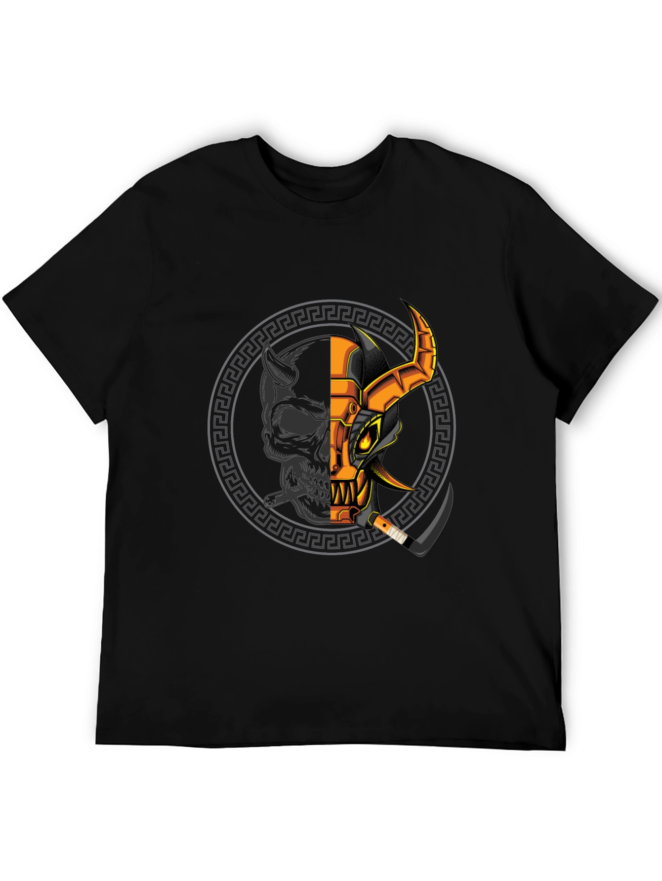 Demon Warrior Graphic Tee - Black