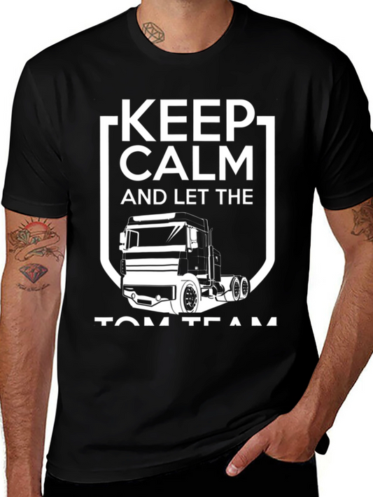 Keep Calm Trucker T-Shirt - Black