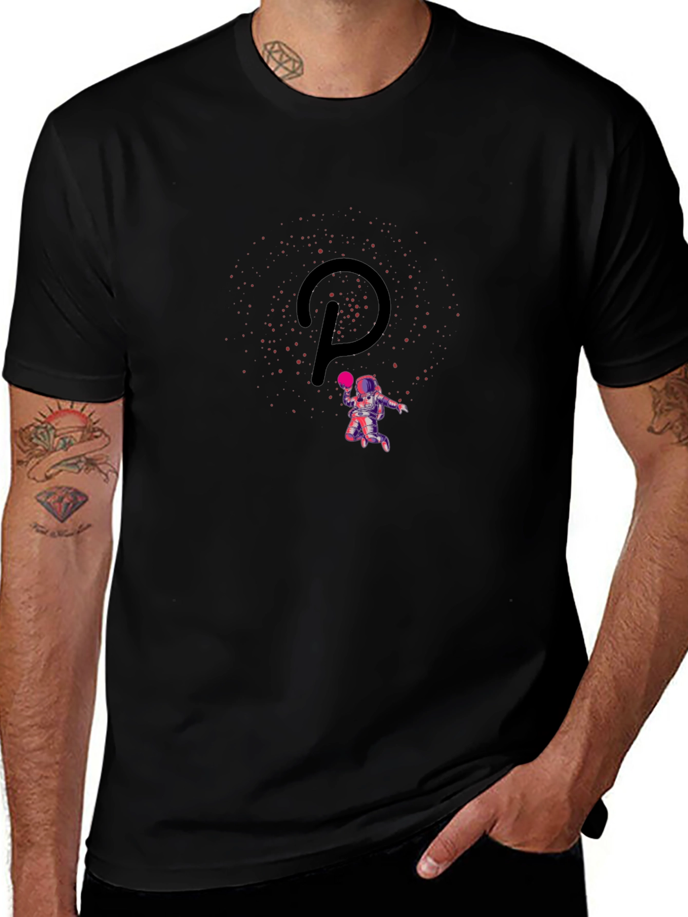 Astronaut Polkadot Crypto T-Shirt