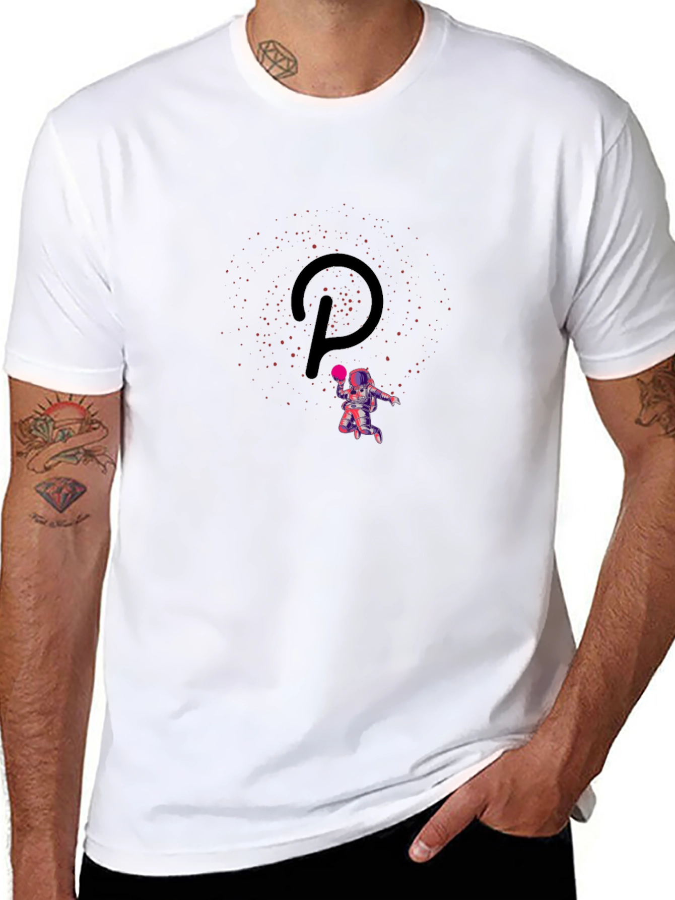 Astronaut Polkadot Crypto T-Shirt