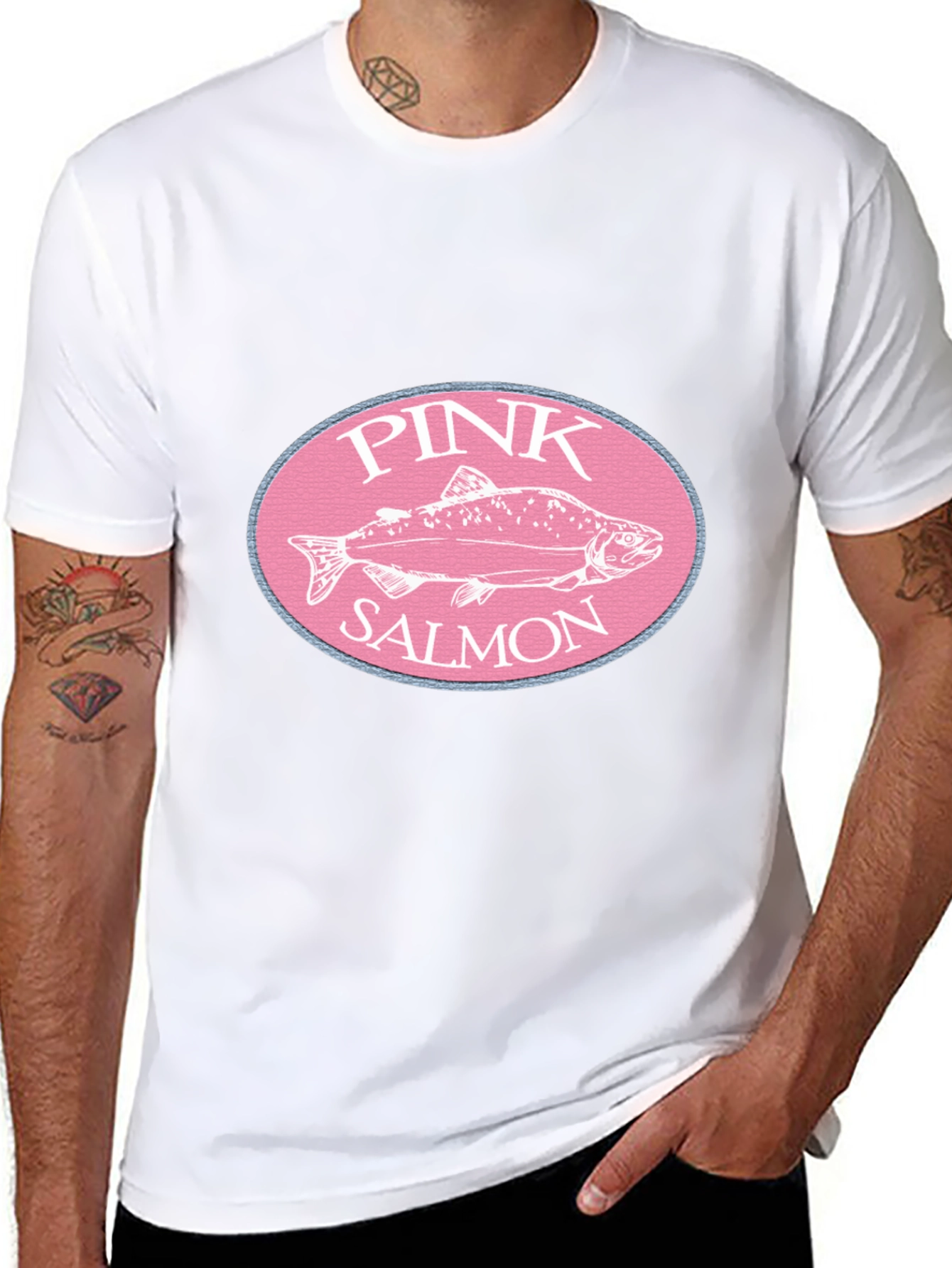 Pink Salmon Graphic T-Shirt